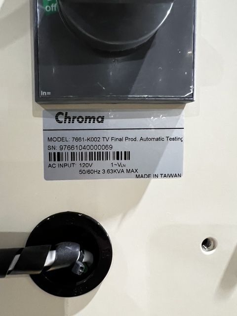 Chroma 7661-K002 TV Final Production Automatic Testing Chamber NEW 6