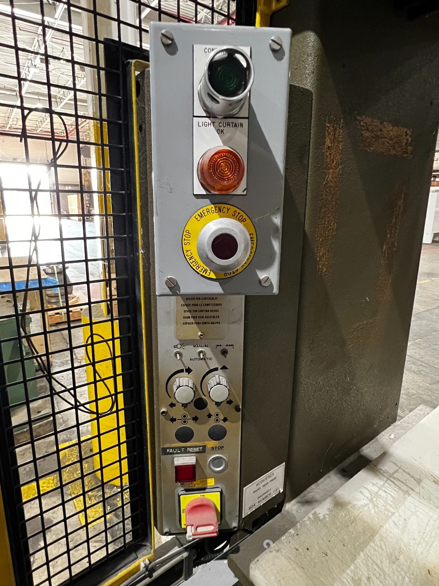 ATOM S.P.A. HS 520/9 25T Traveling Head Hydraulic Press USED 5