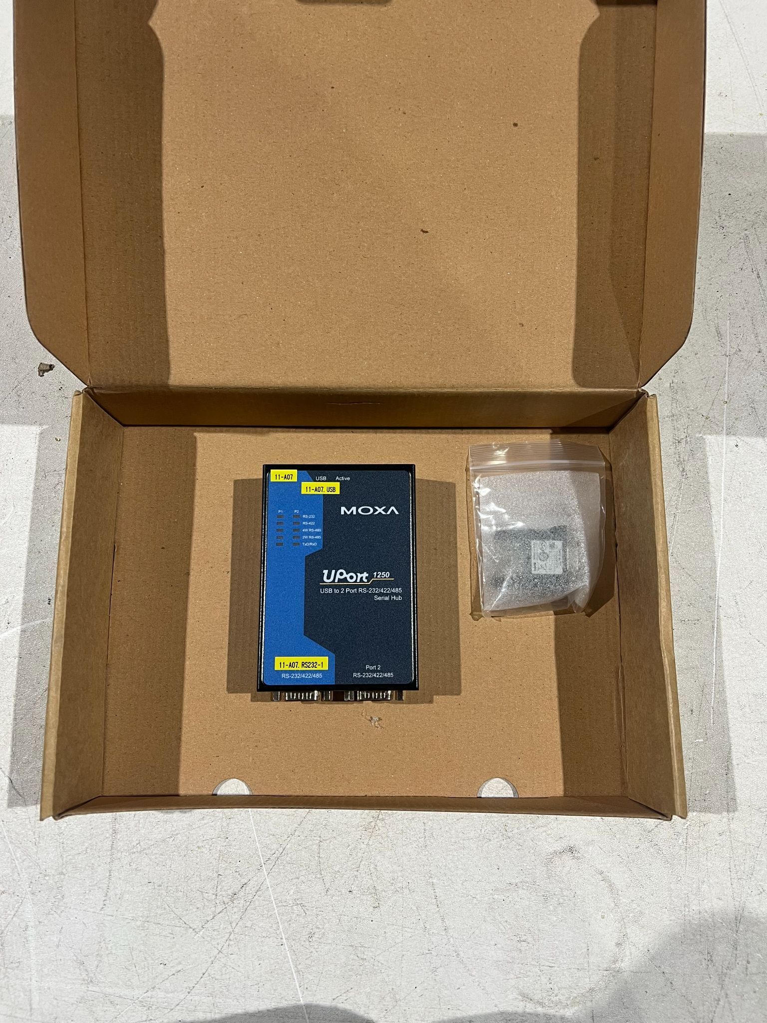 MOXA UPort 1250 USB to 2-Port RS-232/422/485 Serial Hub NEW 1