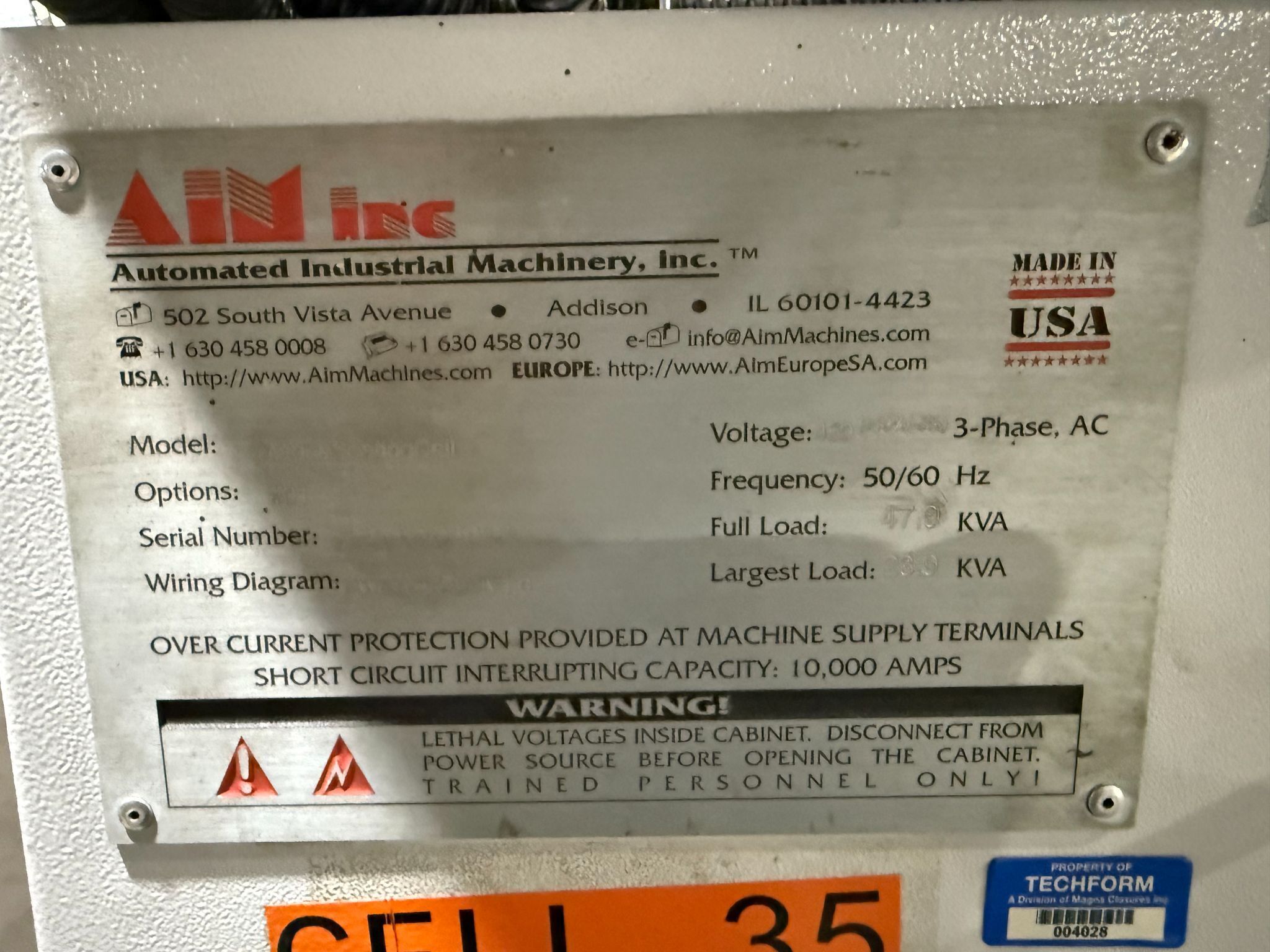 AIM AFC6D 0.08" - 0.25" CNC Wire Bender w/ P-270-5 Payoff Unit AS-IS 16