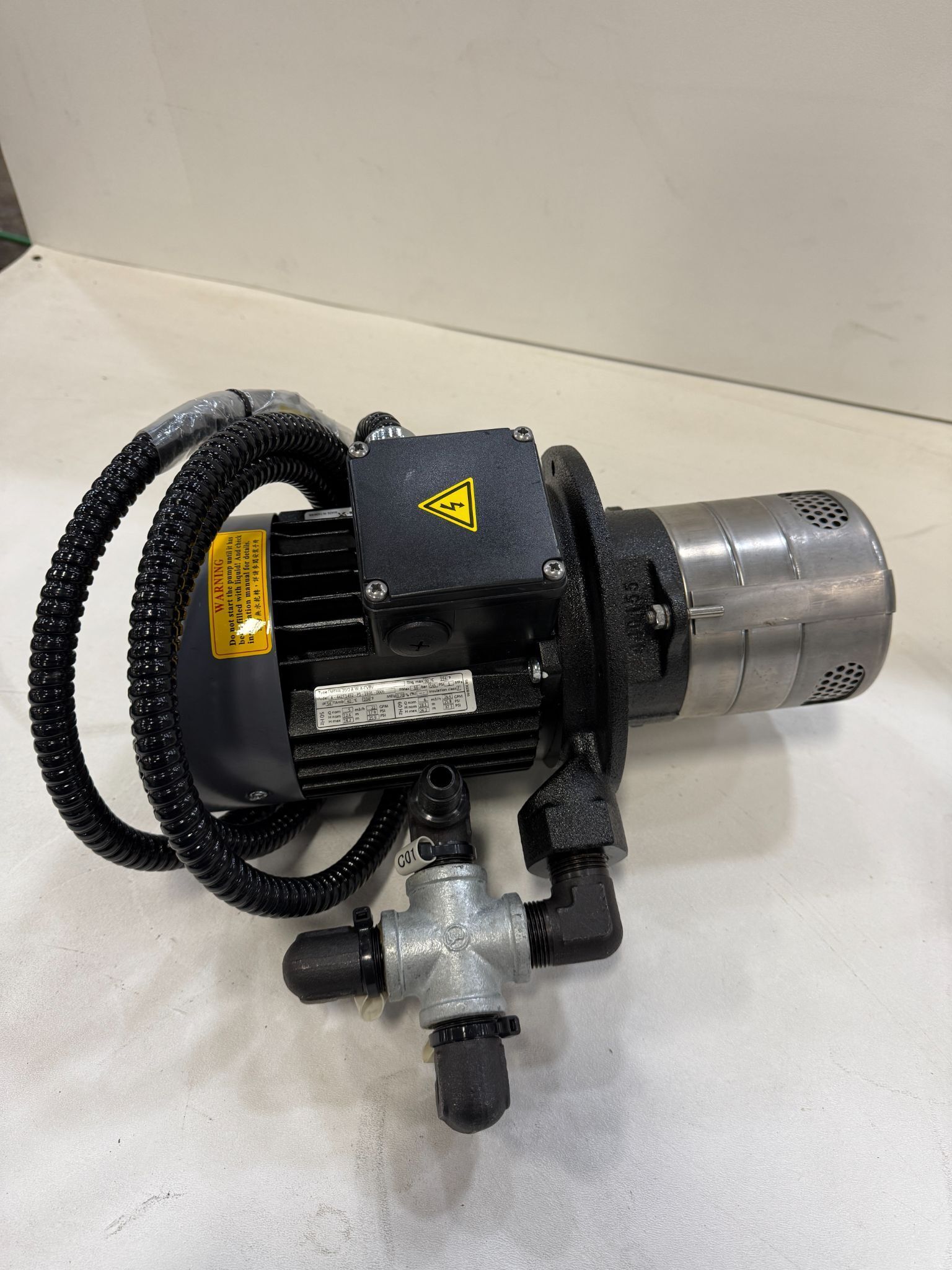 GRUNDFOS MTH4‑20/2A‑W‑A‑CVBV Multistage Centrifugal Pump with Lubricator NEW 1