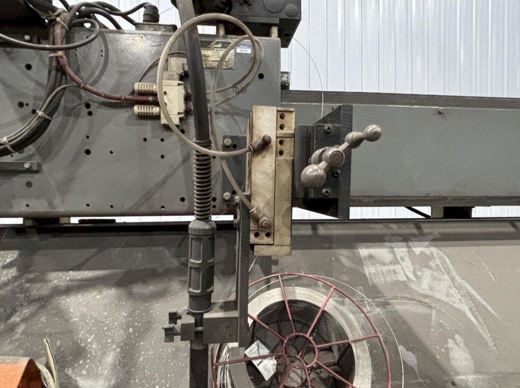 144" GOURAN /LINDE SEAM WELDER WITH MILLER INVISION #456P POWER USED 10
