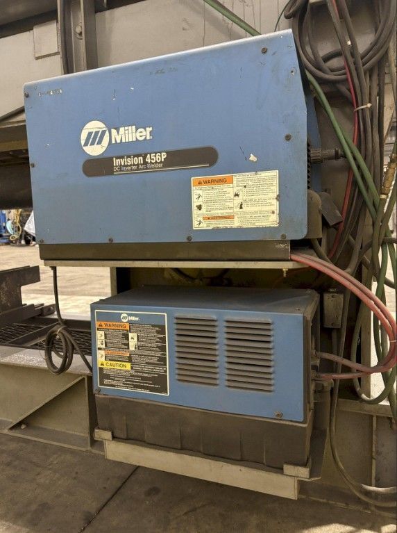 144" GOURAN /LINDE SEAM WELDER WITH MILLER INVISION #456P POWER USED 22