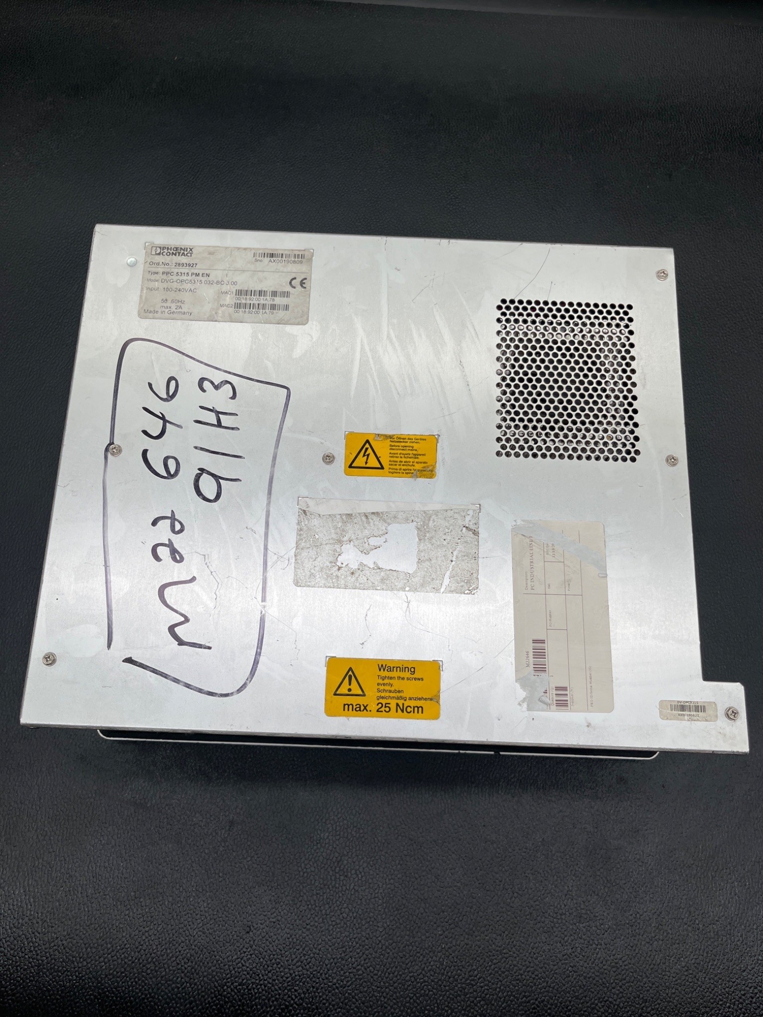 Phoenix Contact PPC 5315 PM EN Panel PC 2893927 USED 6