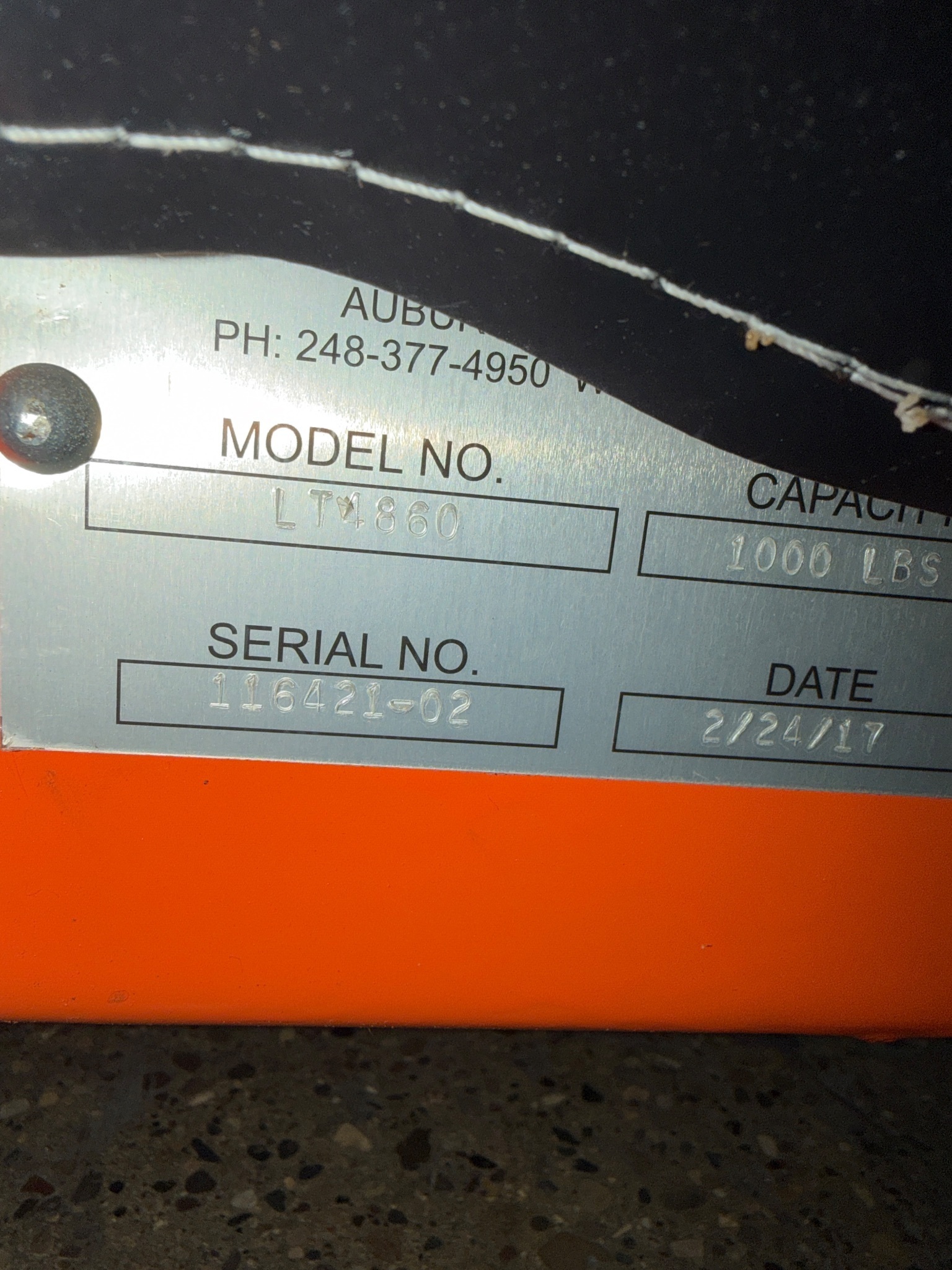 KNIGHT GLOBAL LT4860 1000lbs Lift Table USED 4