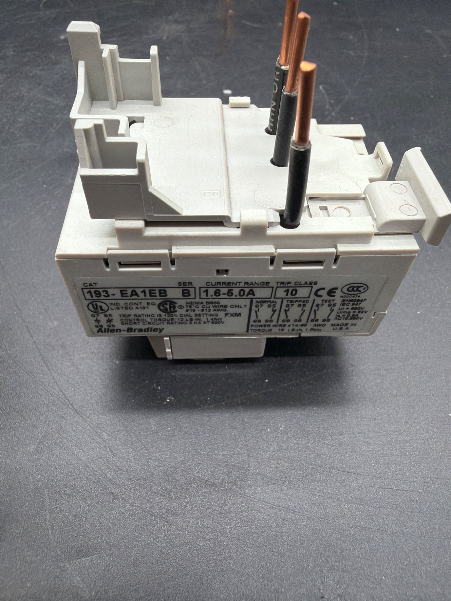 ALLEN BRADLEY 193‑EA1EB Thermal Overload Relay NEW 2