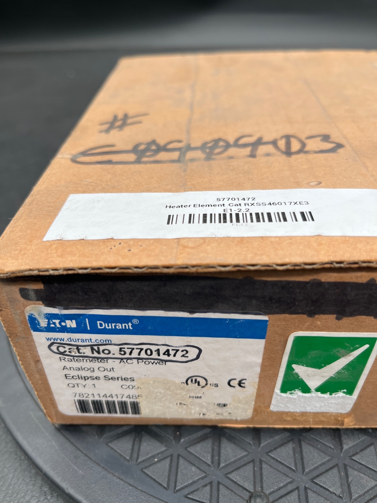 EATON DURANT 57701472 Eclipse Series AC Power Rate Meter Analog Output USED 4