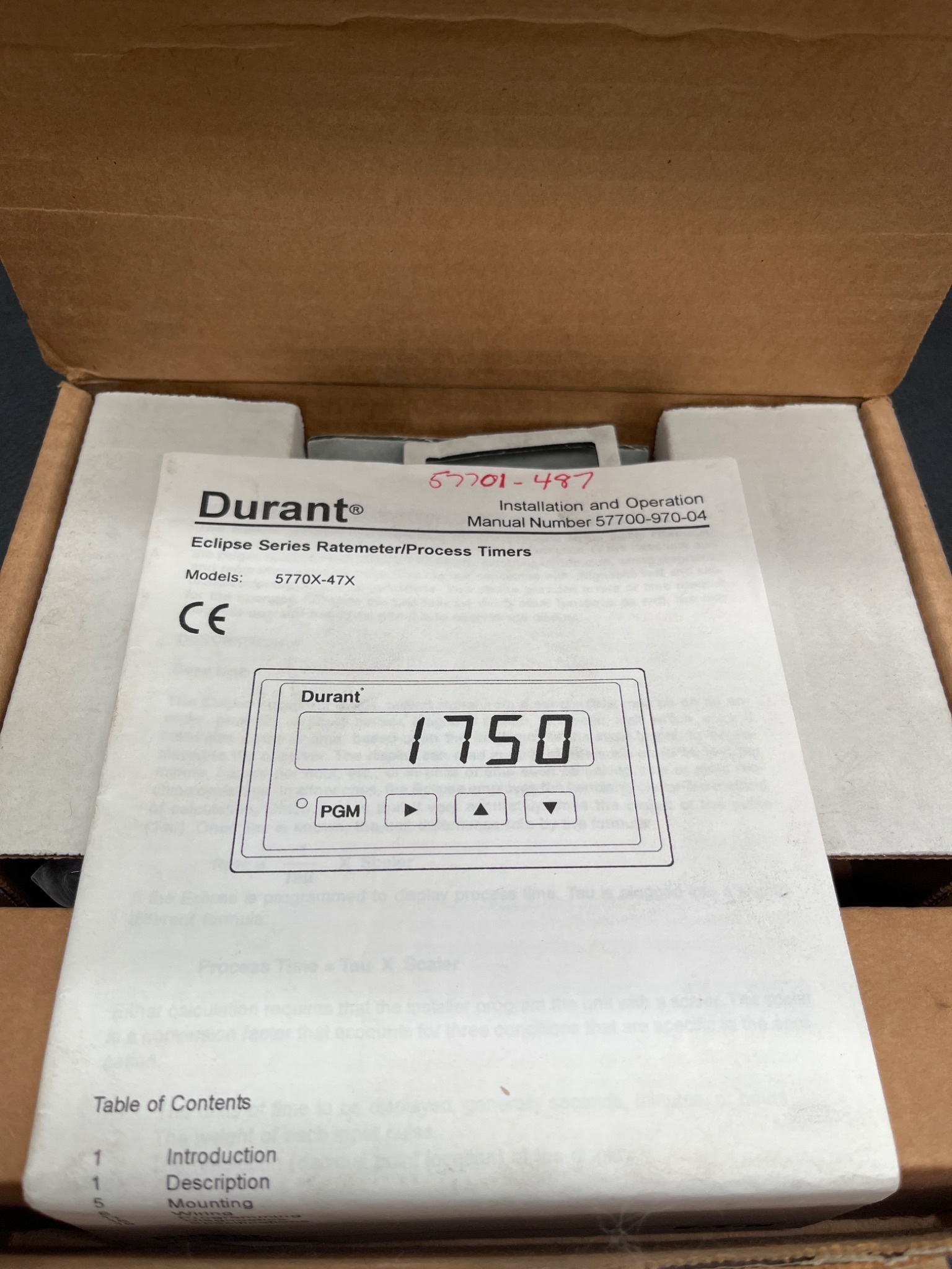 EATON DURANT 57701472 Eclipse Series AC Power Rate Meter Analog Output USED 5