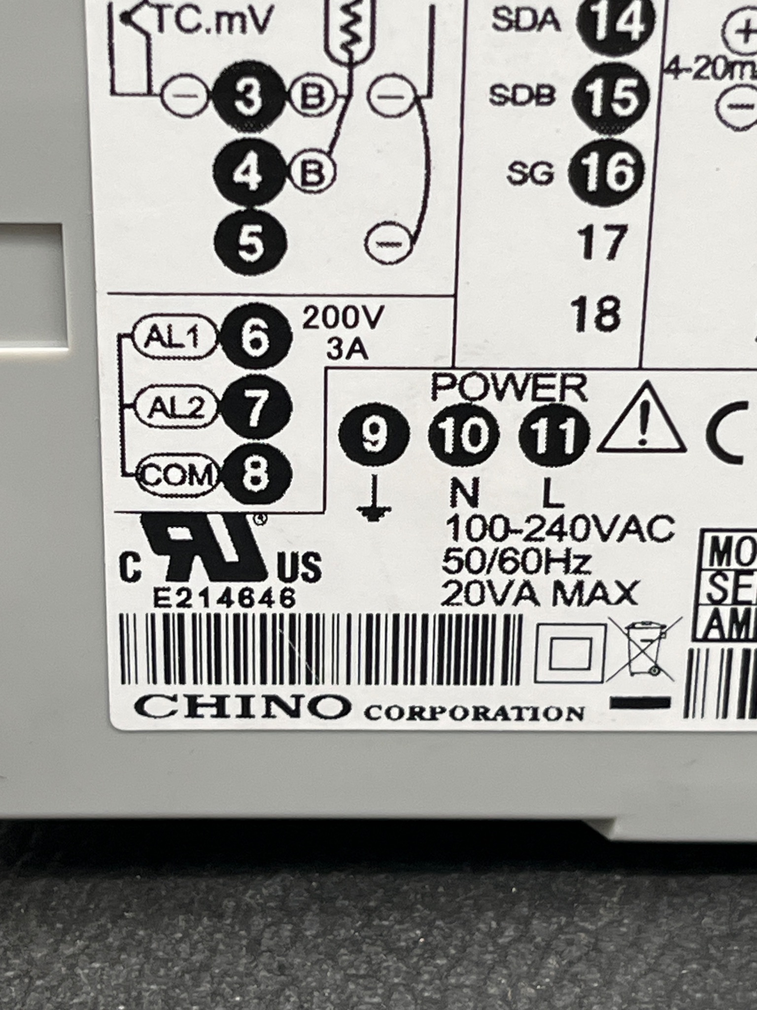 CHINO KP1030CA10-G1A KP1000C Programmable Process Controller USED 5