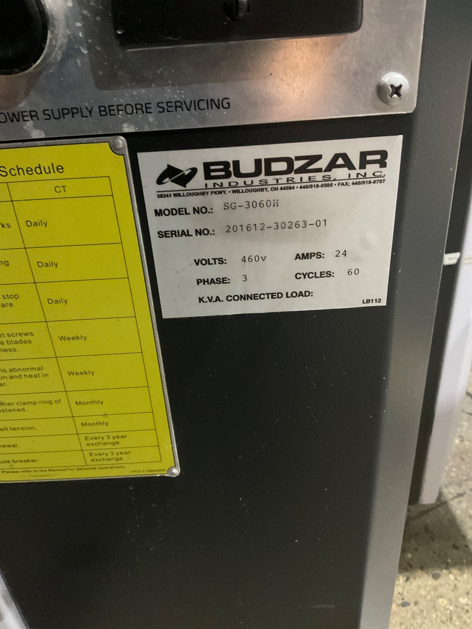 SHINI BUDZAR SG-3060H Plastic Granulator USED 6