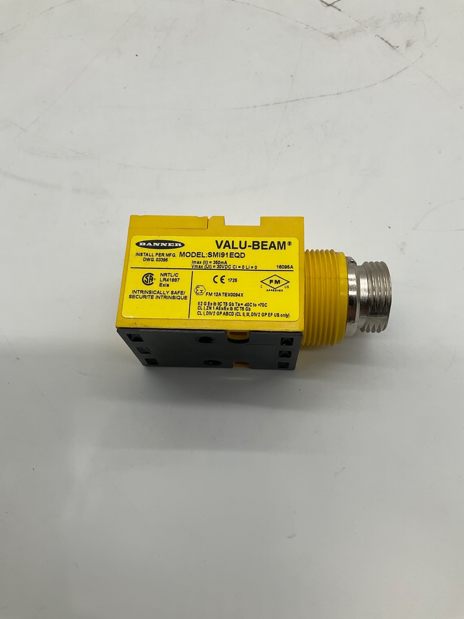Banner SMI91EQD Valu-Beam Intrinsically Safe Photoelectric Sensor NEW 4