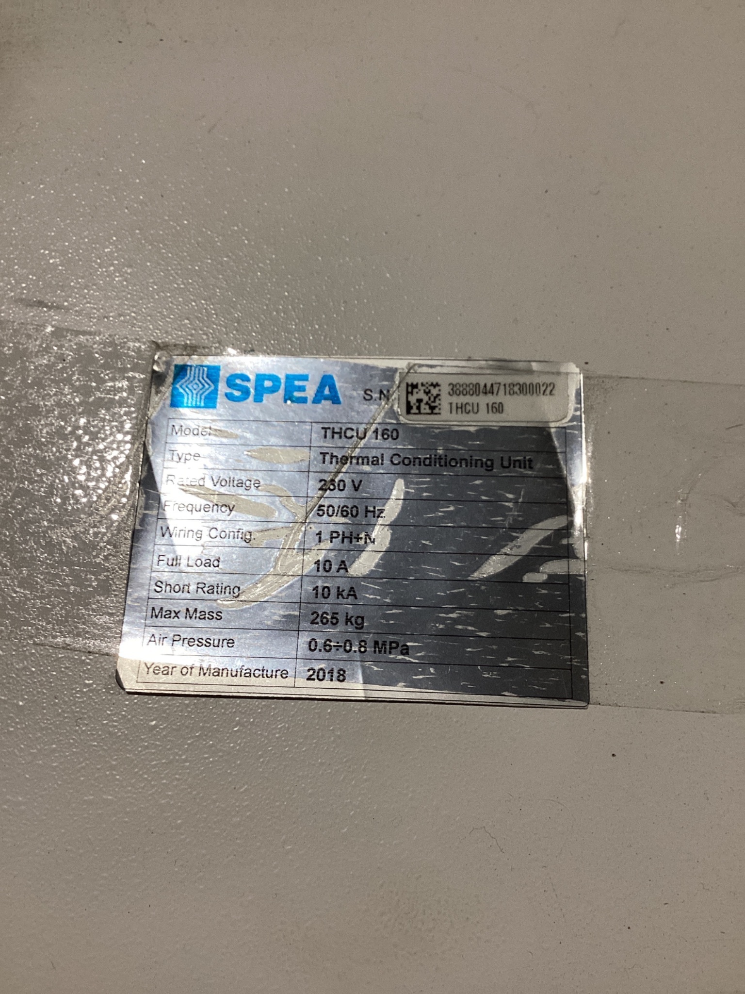 SPEA THCU 160 USED 4