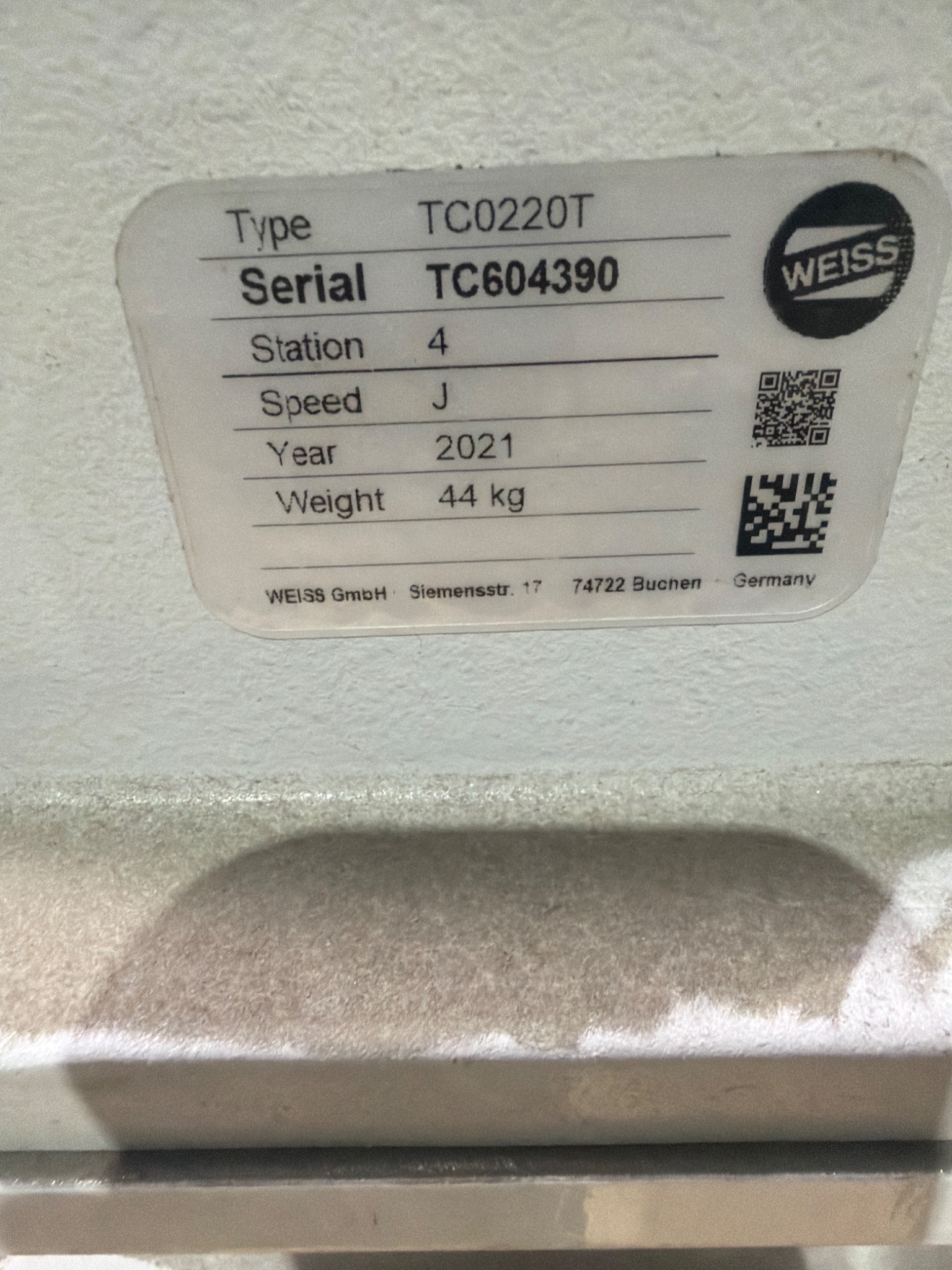 Weiss TC0220T 4 Station Rotary Indexing Table USED 5