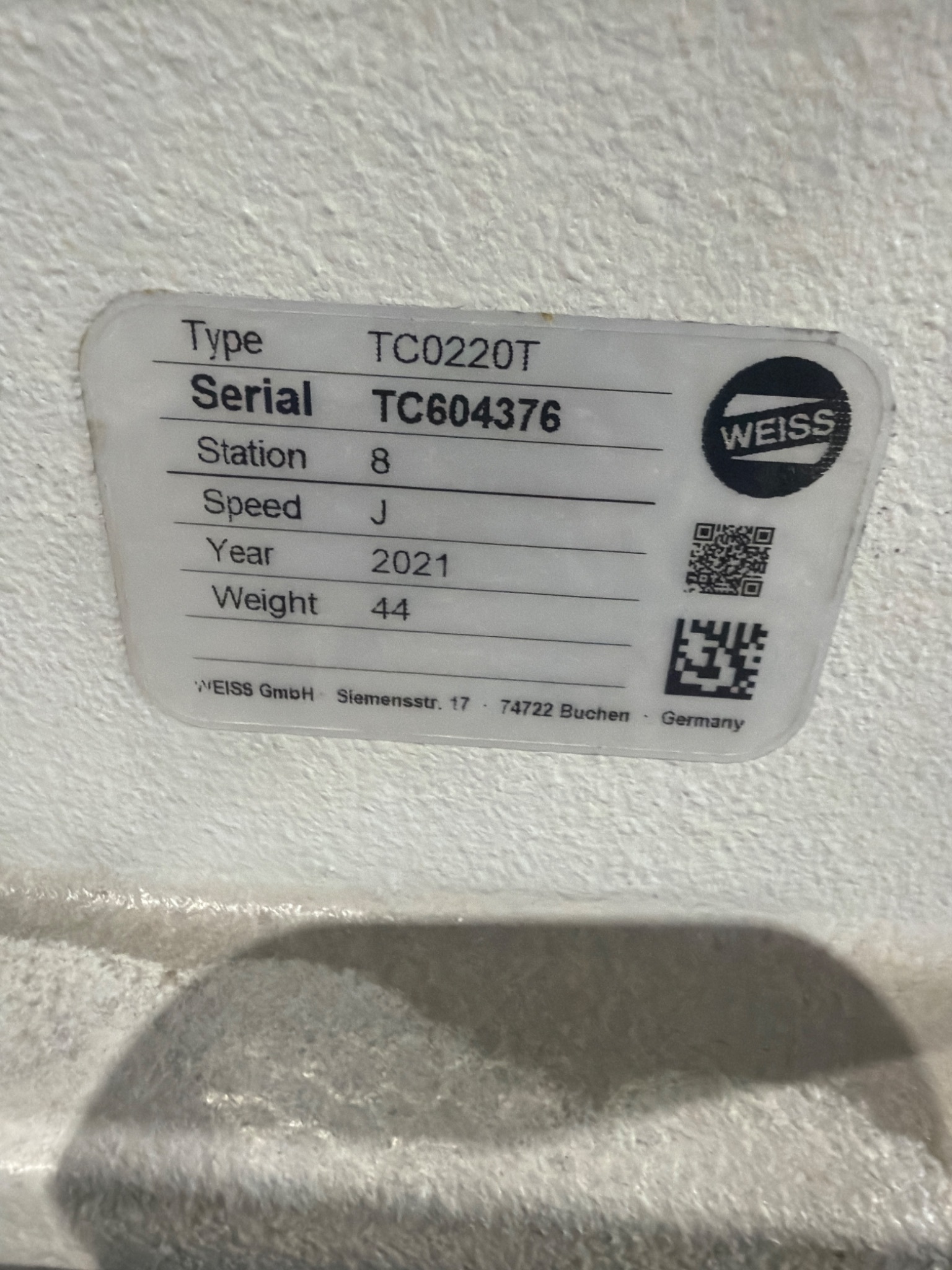 Weiss TC0220T 8 Station Rotary Indexing Table USED 5