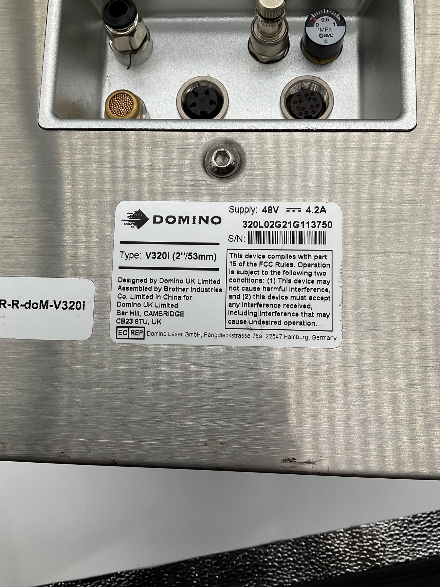 DOMINO V320i Inkjet Printhead 2" (53mm) USED 3