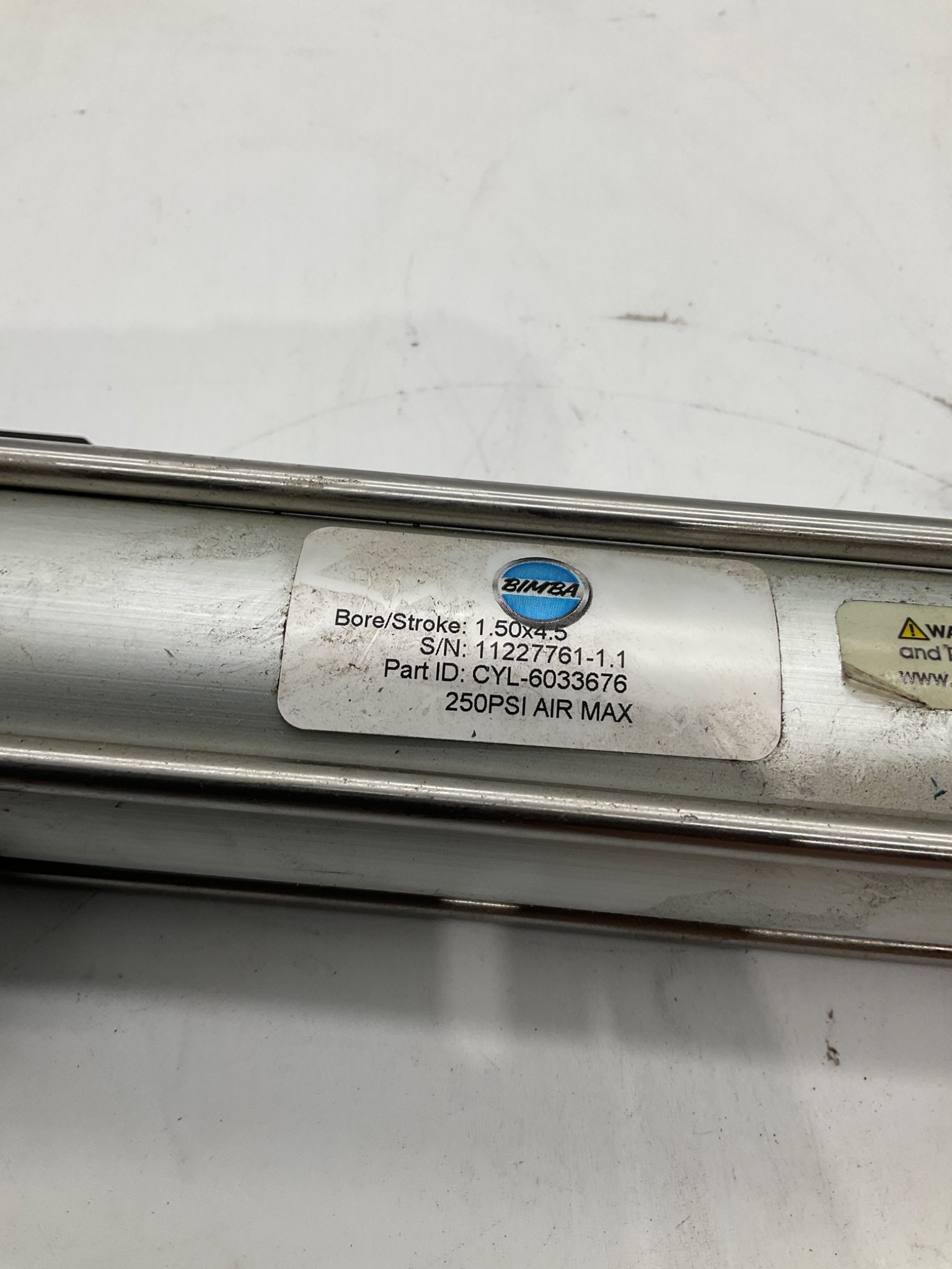 BIMBA CYL-6033676 TA Series Pneumatic Cylinder USED 3