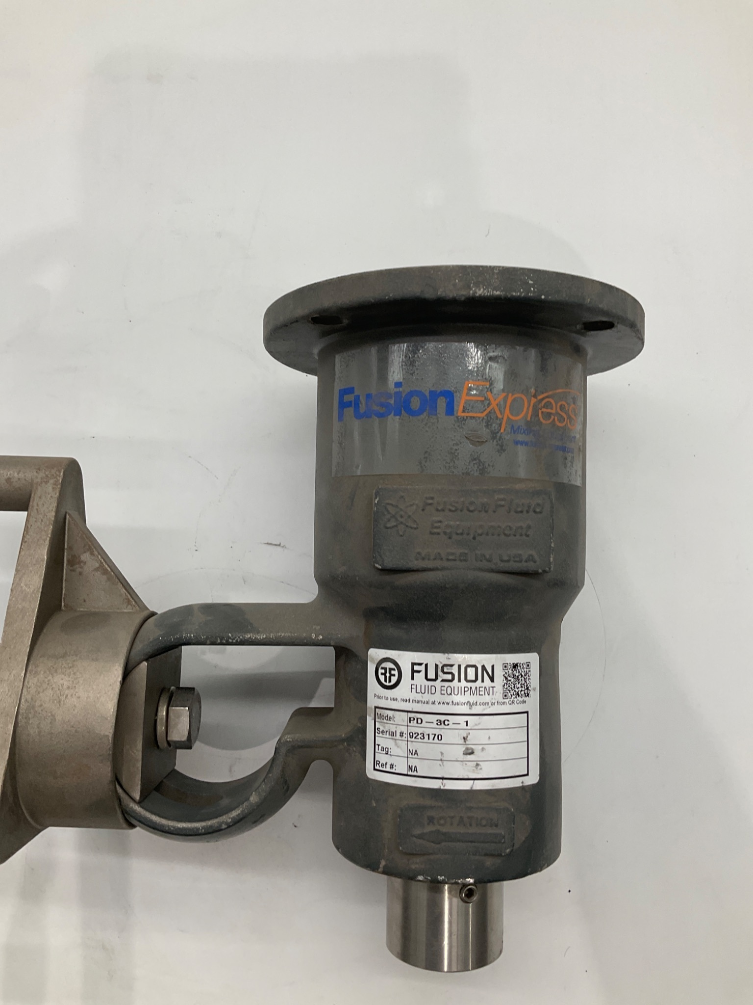 FUSION FLUID PD-3C-1 Electric Direct Drive Mixer USED 4