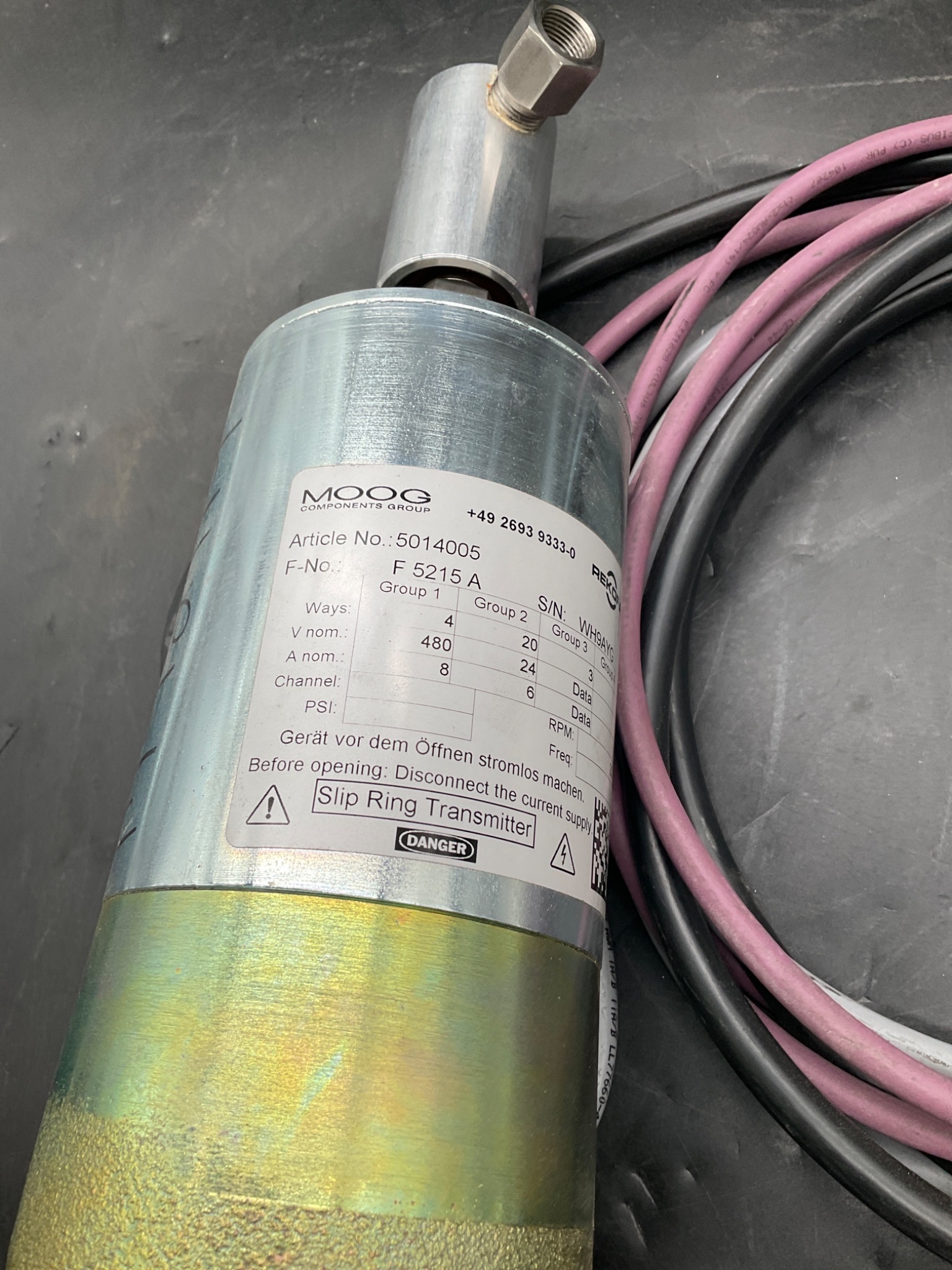 MOOG 5014005 Slip Ring Transmitter USED 1