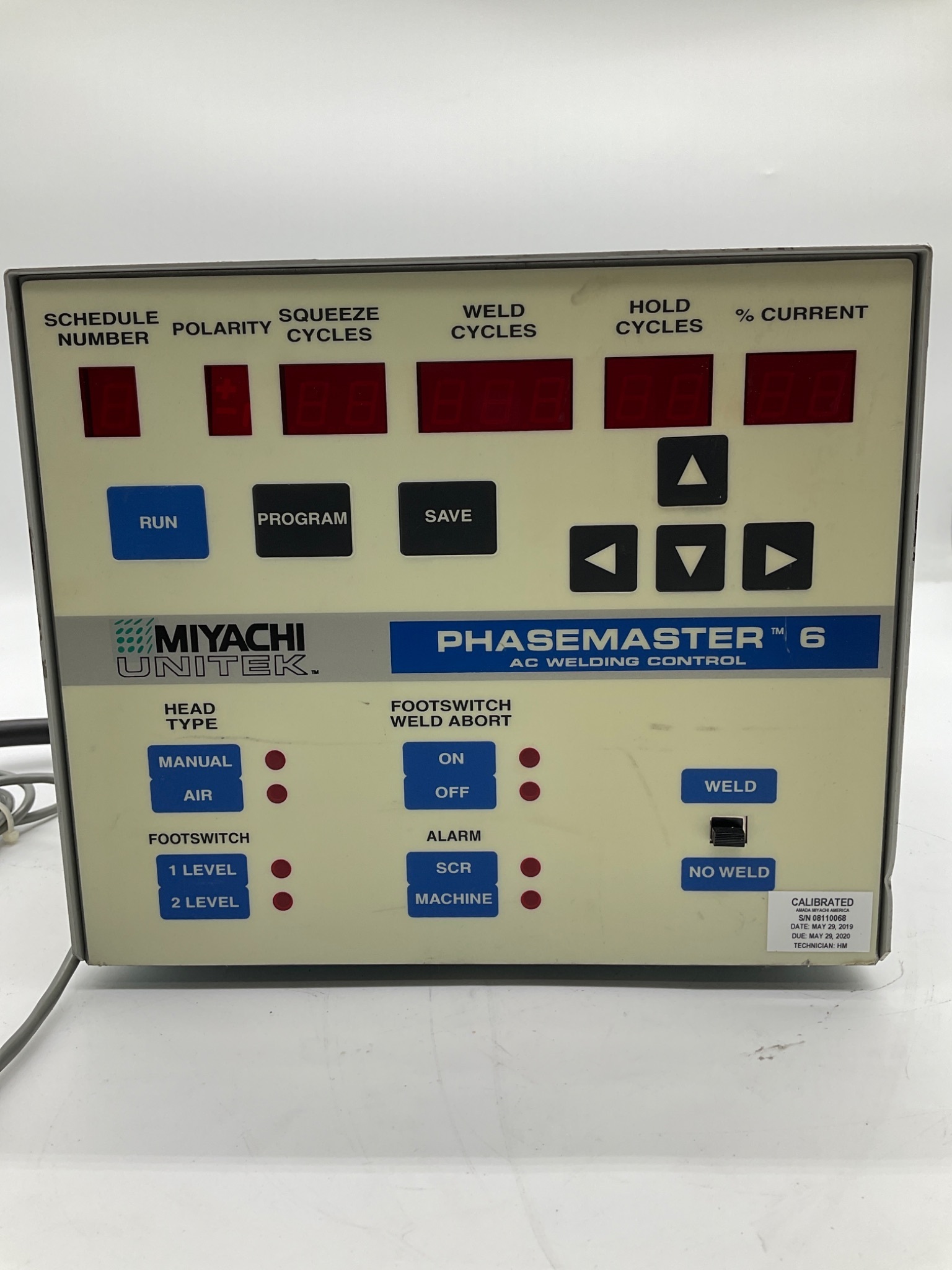 Miyachi Unitek 1-237-03 Phasemaster 6 AC Weld Controller USED 1