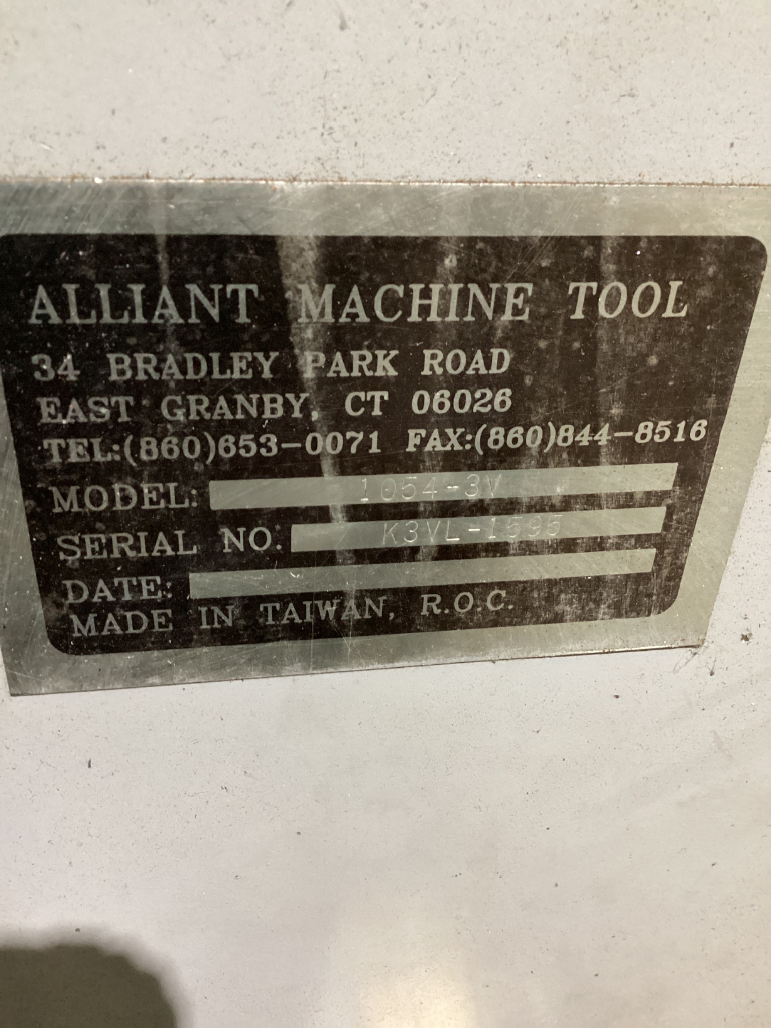 ALLIANT 1054-3V Vertical Turret Milling Machine w/ ANILAM Wizard 211 DRO USED 6