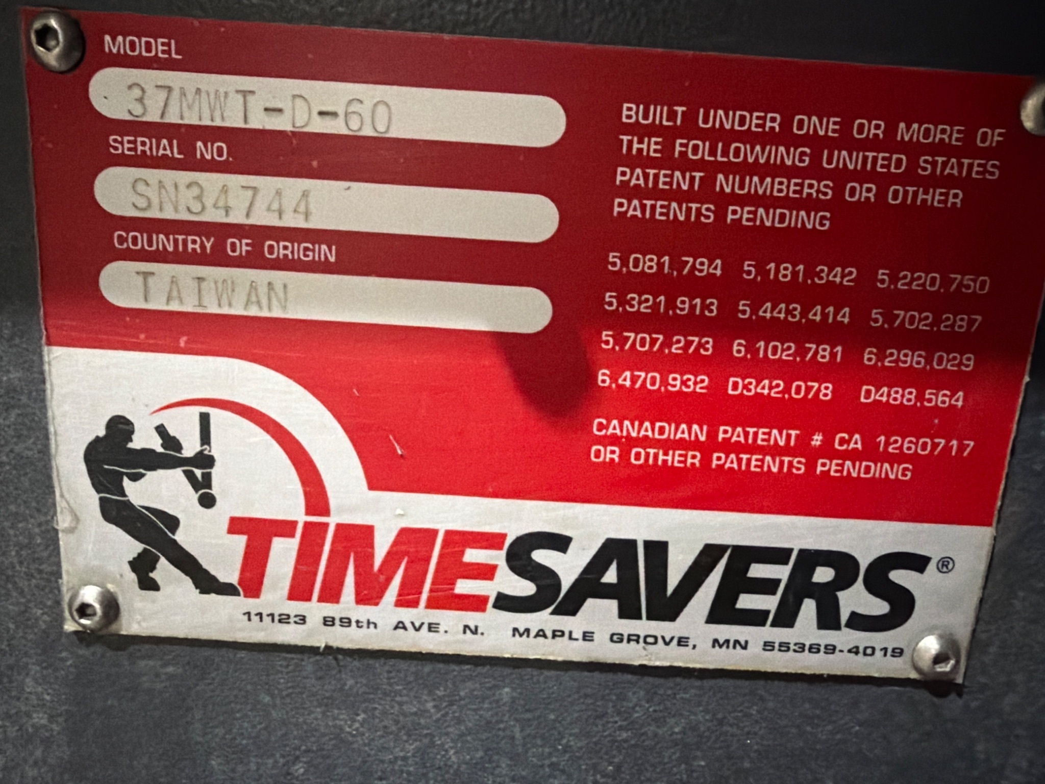 Timesavers Lynx 37MWT-D-60 Wet Abrasive Finishing Machine w/ PFA-240-3 Blower USED 12