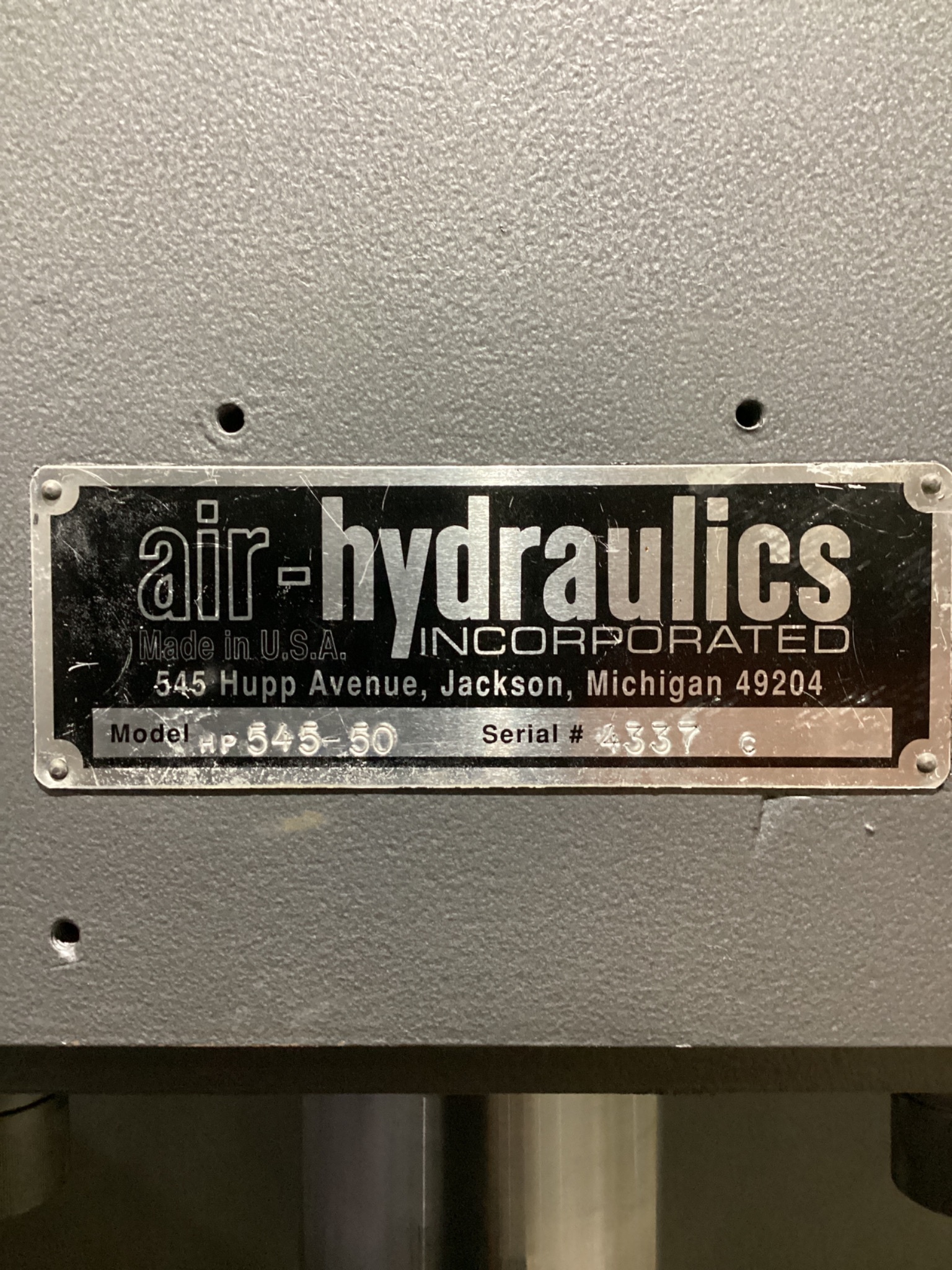 Air-Hydraulics HP545-50 Hydraulic Press USED 3
