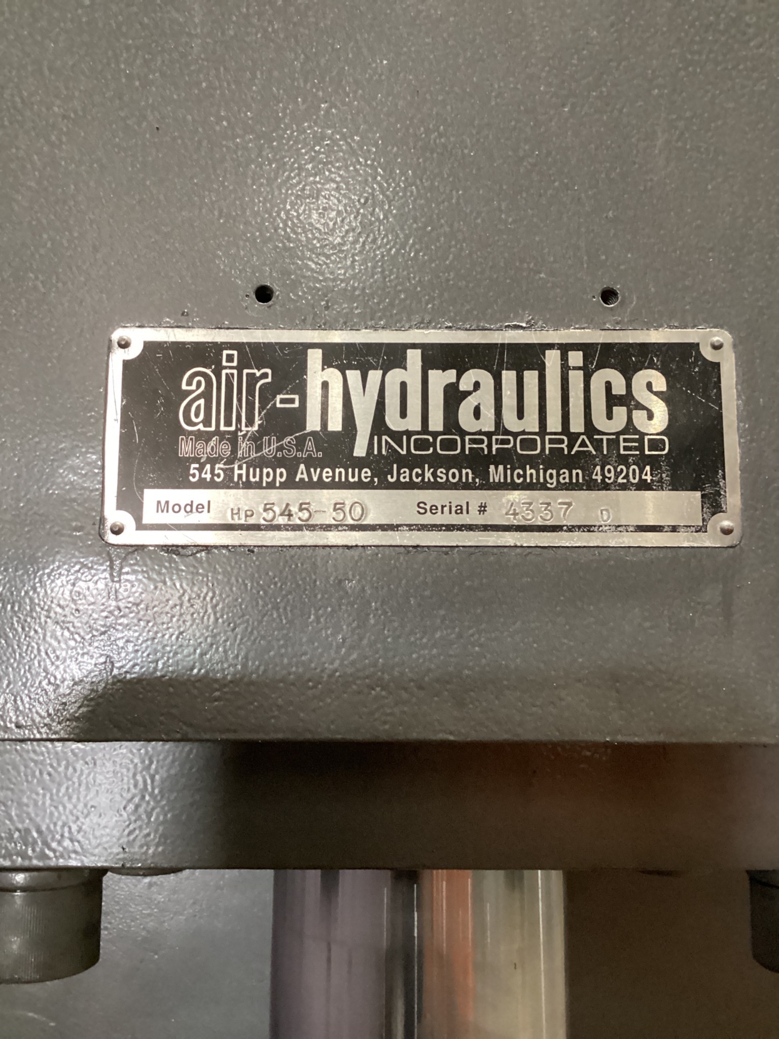 Air-Hydraulics HP545-50 Hydraulic Press USED 2