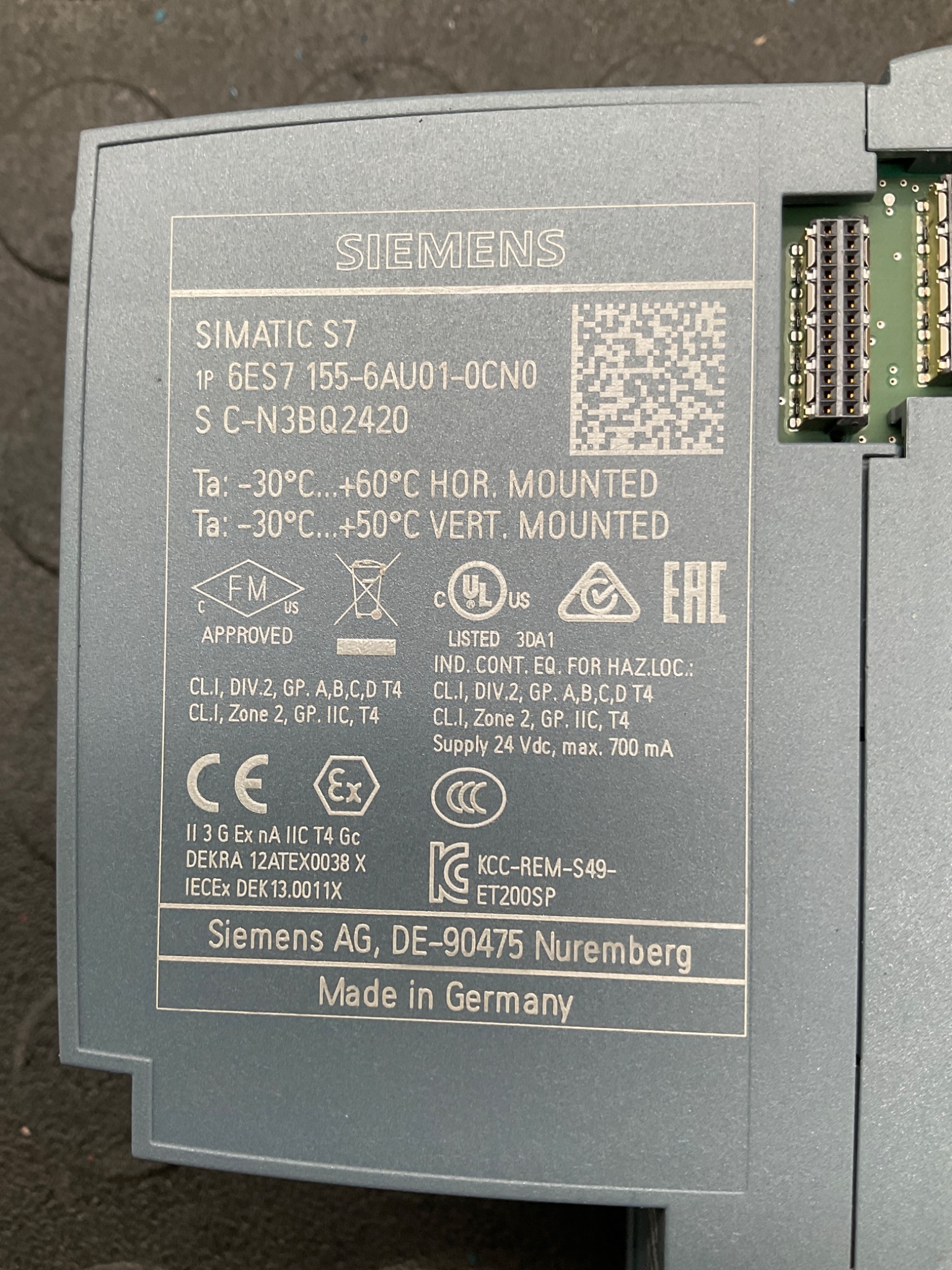 Siemens 6ES7 155-6AU01-0CN0 ET 200SP IM155-6PN Interface Module USED 4