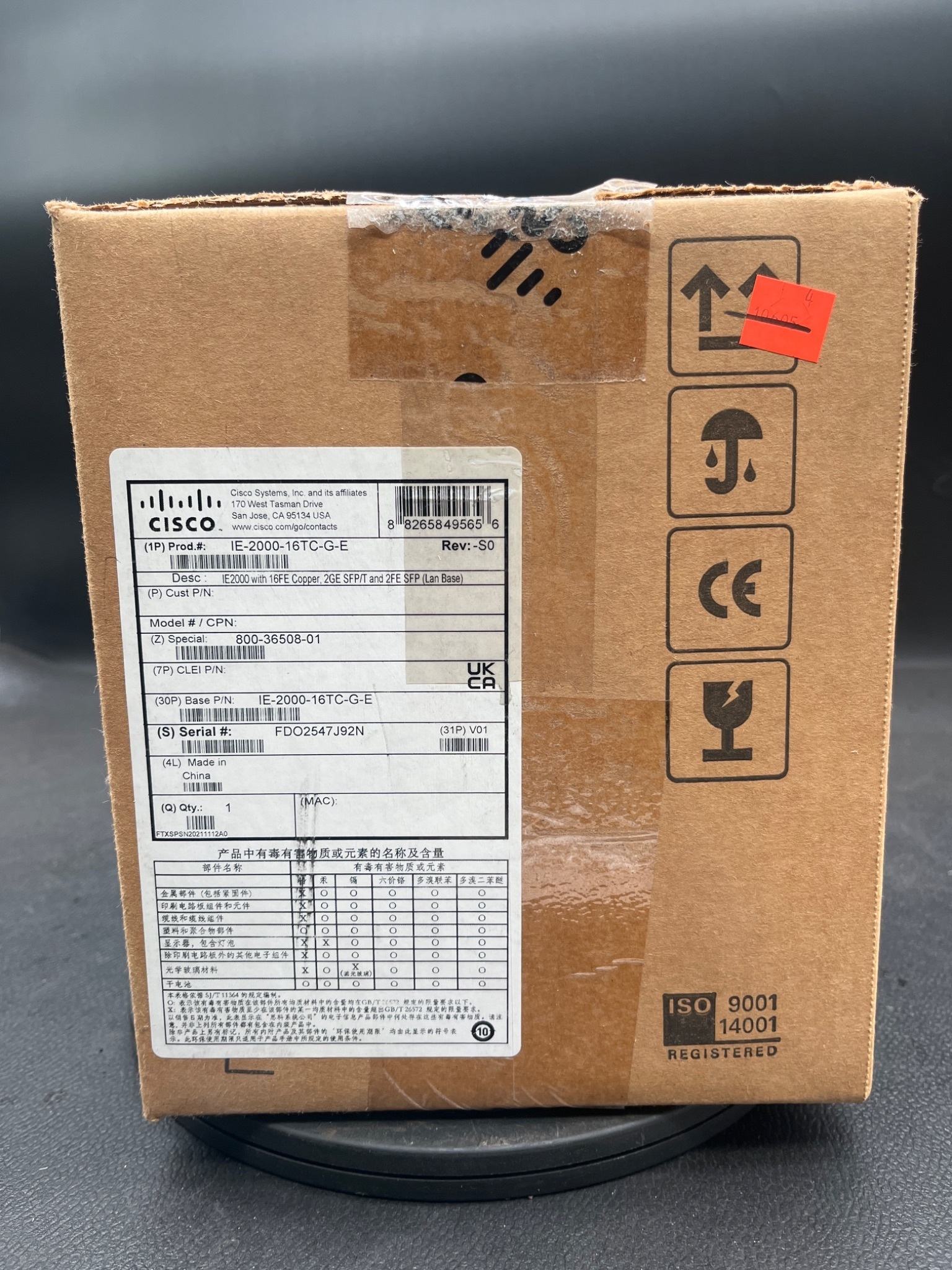 CISCO IE‑2000‑16TC‑G‑E Industrial Ethernet Switch NEW OPEN BOX 3