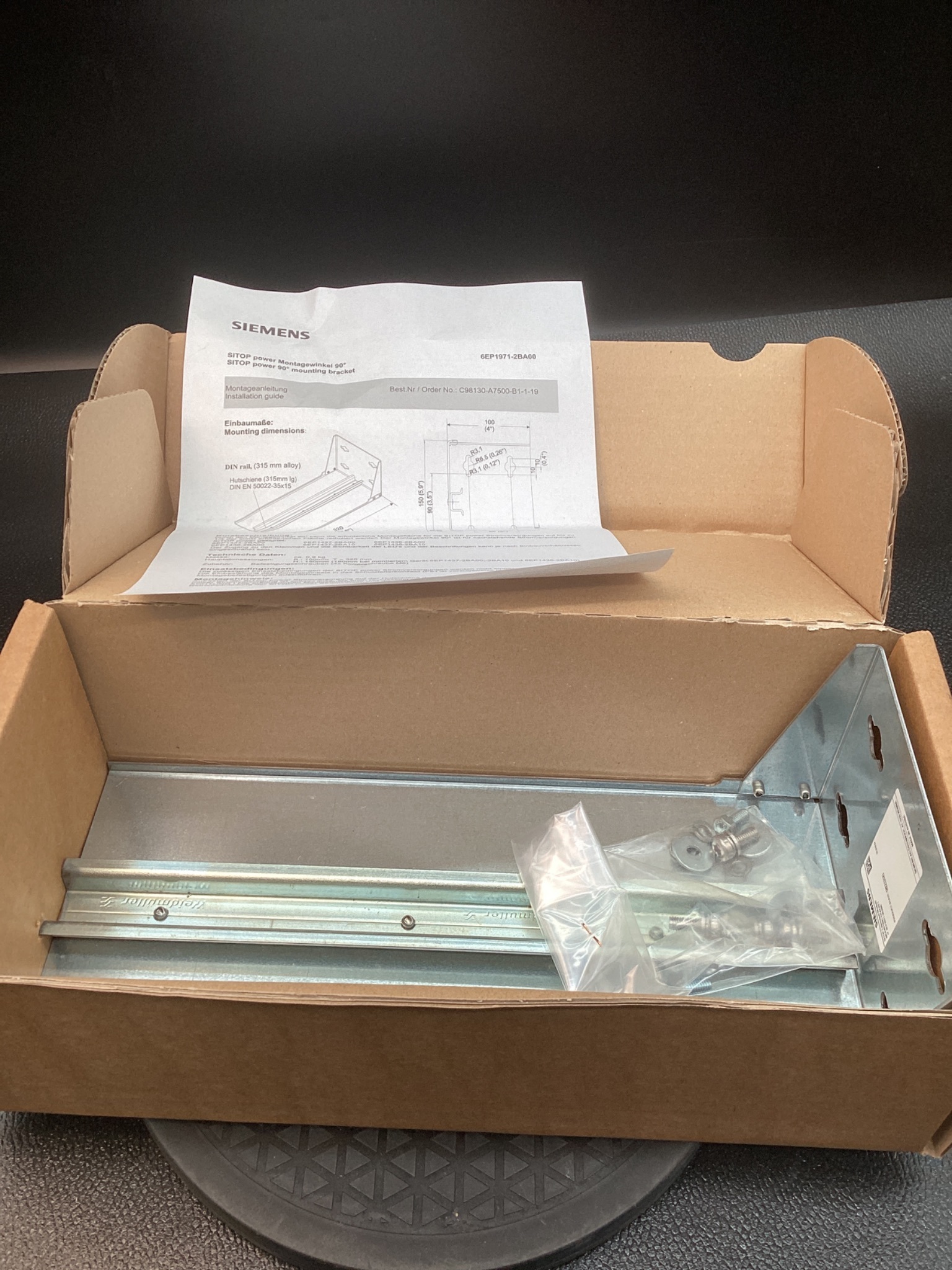 Siemens 6EP1971-2BA00 SITOP Expansion Module Mounting Bracket NEW 4
