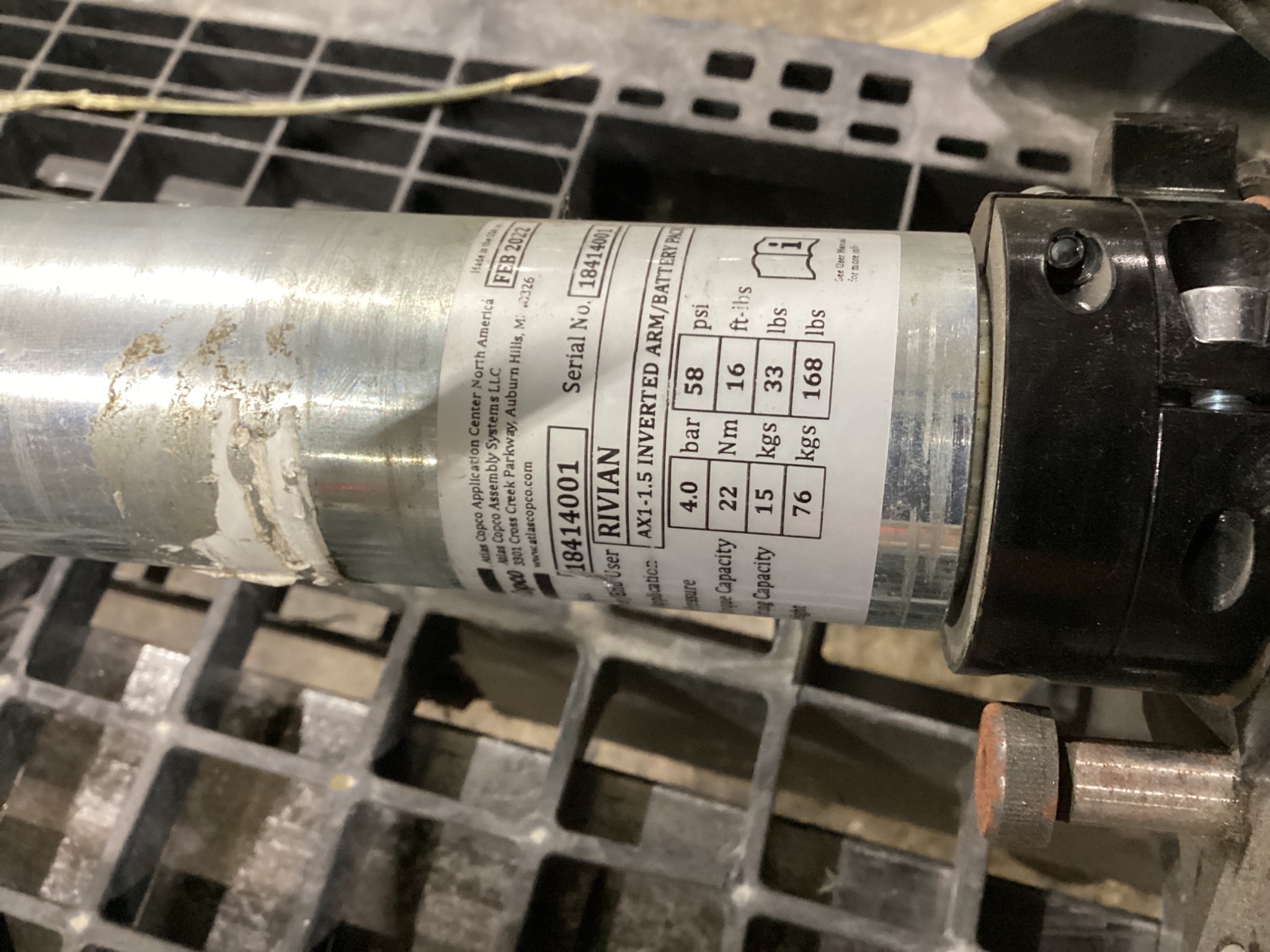 Atlas Copco AX1-1.5 Inverted Torque Reaction Arm USED 2