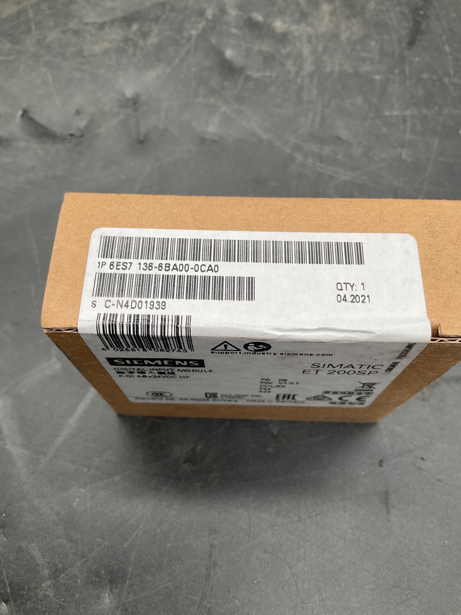 SIEMENS 6ES7 136-6BA00-0CA0 Digital Input Module SIMATIC ET 200SP NEW 3
