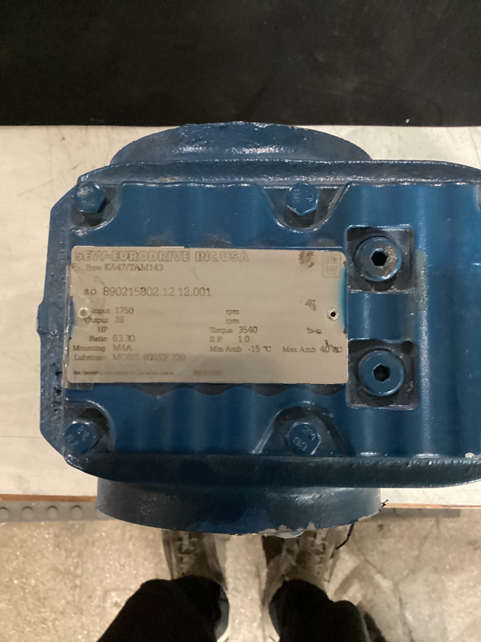 SEW-EURODRIVE KA47/TAM143 Helical-Bevel Gear Reducer USED 0