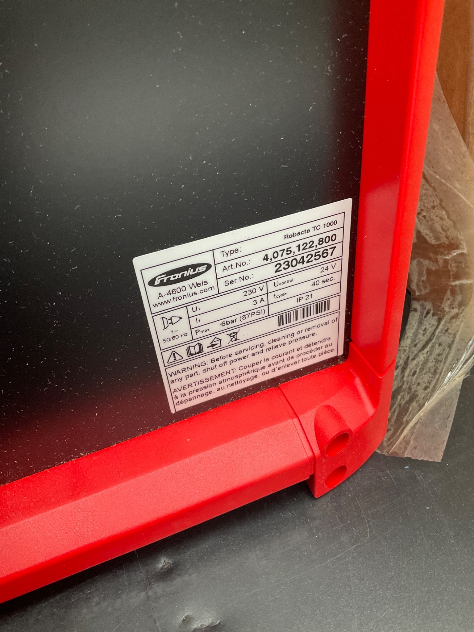 Fronius Robacta TC 1000 Torch Cleaning Station 4,075,122,800 NEW 3