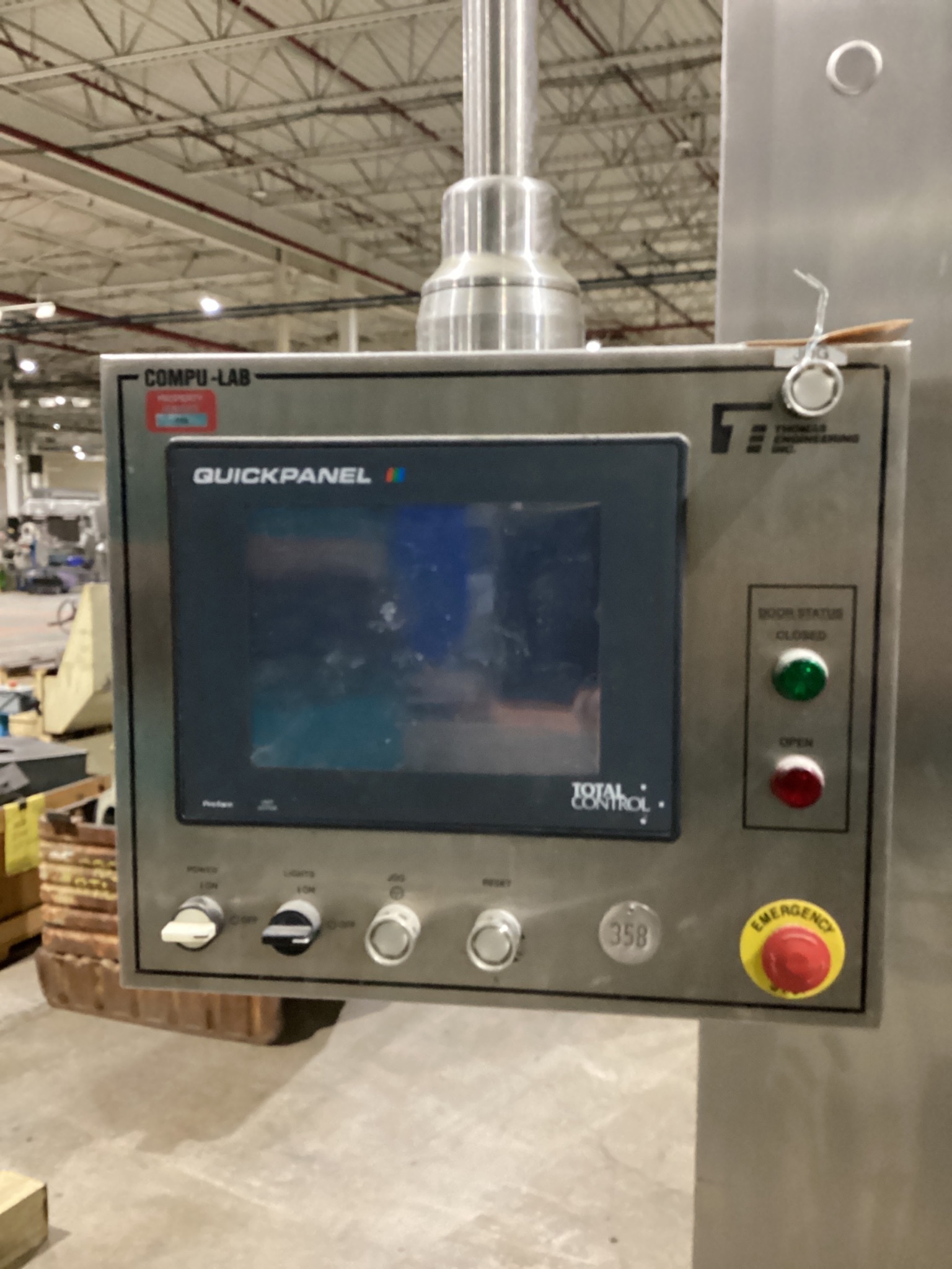 1999 THOMAS ENGINEERING 36" COMPULAB 2 COATING PAN USED 5
