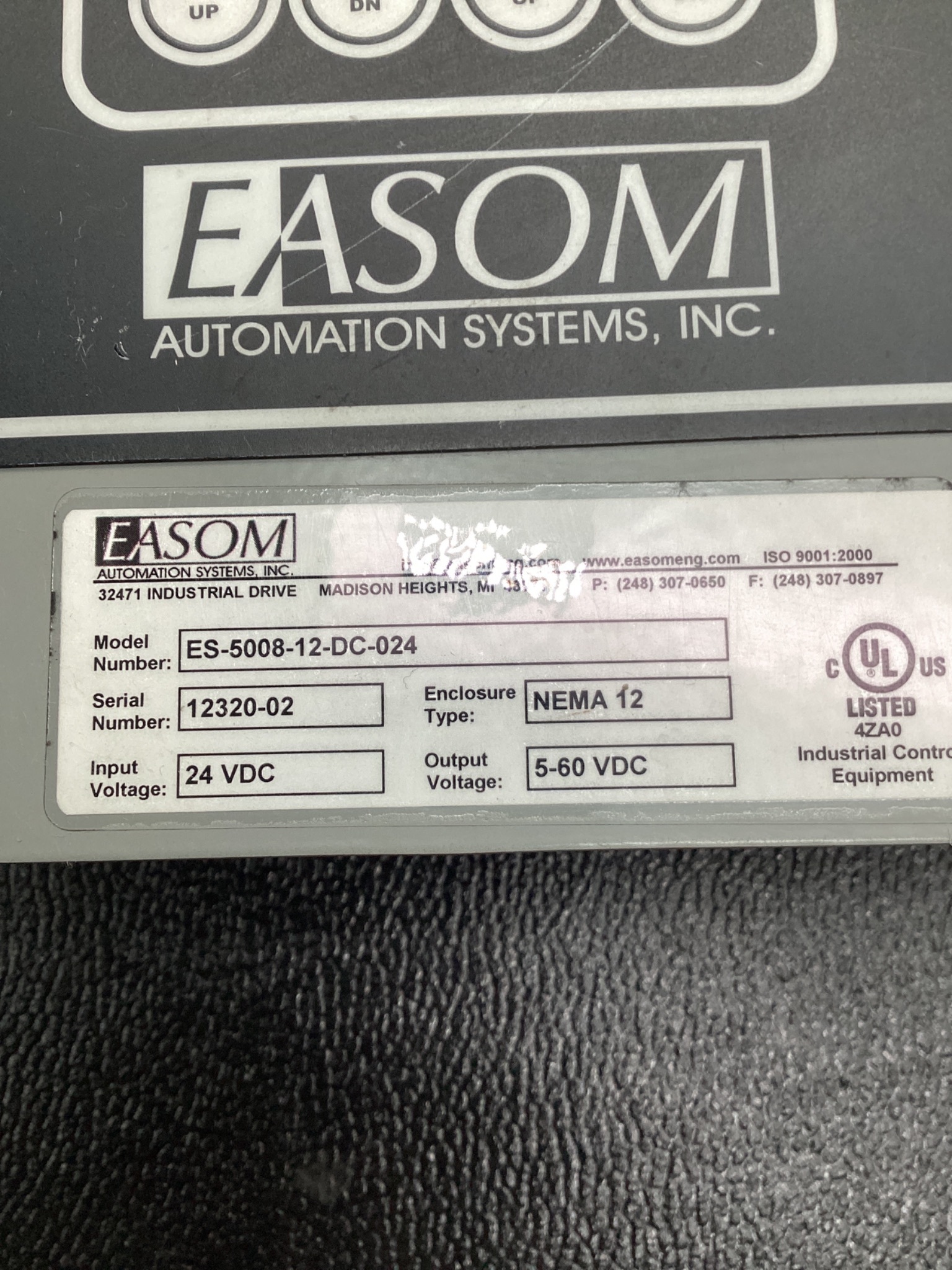 EASOM ES-5008-12-DC-024 Digi-Dog Programmable Limit Switch - USED 5