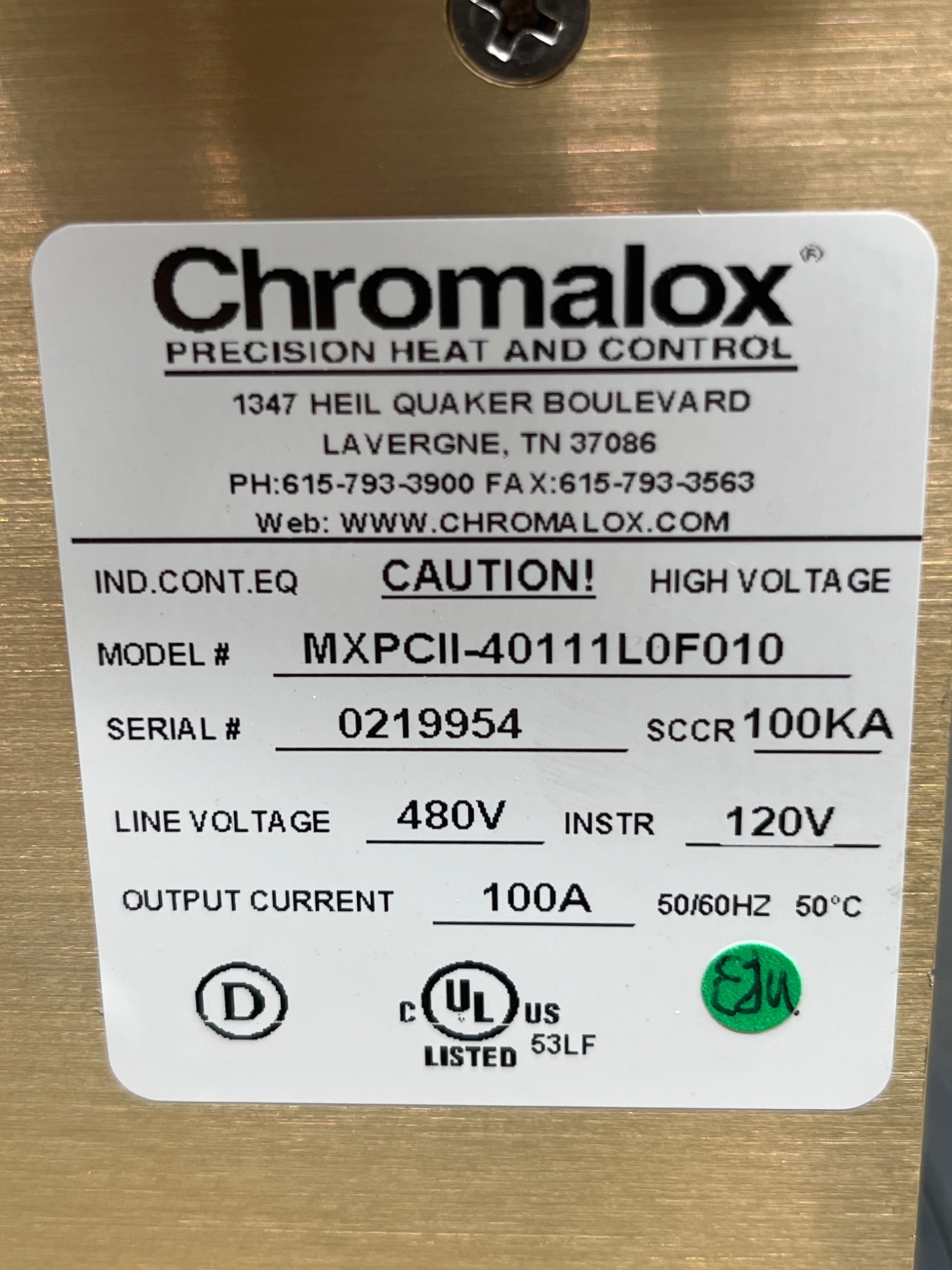 CHROMALOX MXPCII-40111L0F010 MaxPac SCR Power Controller - USED 5