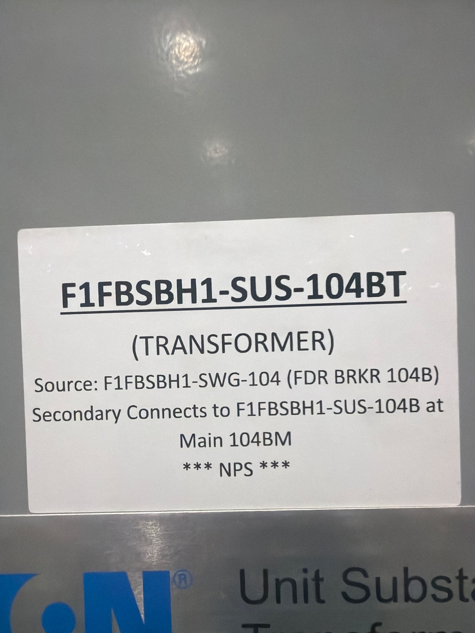 EATON 478C642H31 1250/1667 KVA Unit Substation Transformer NEW 1