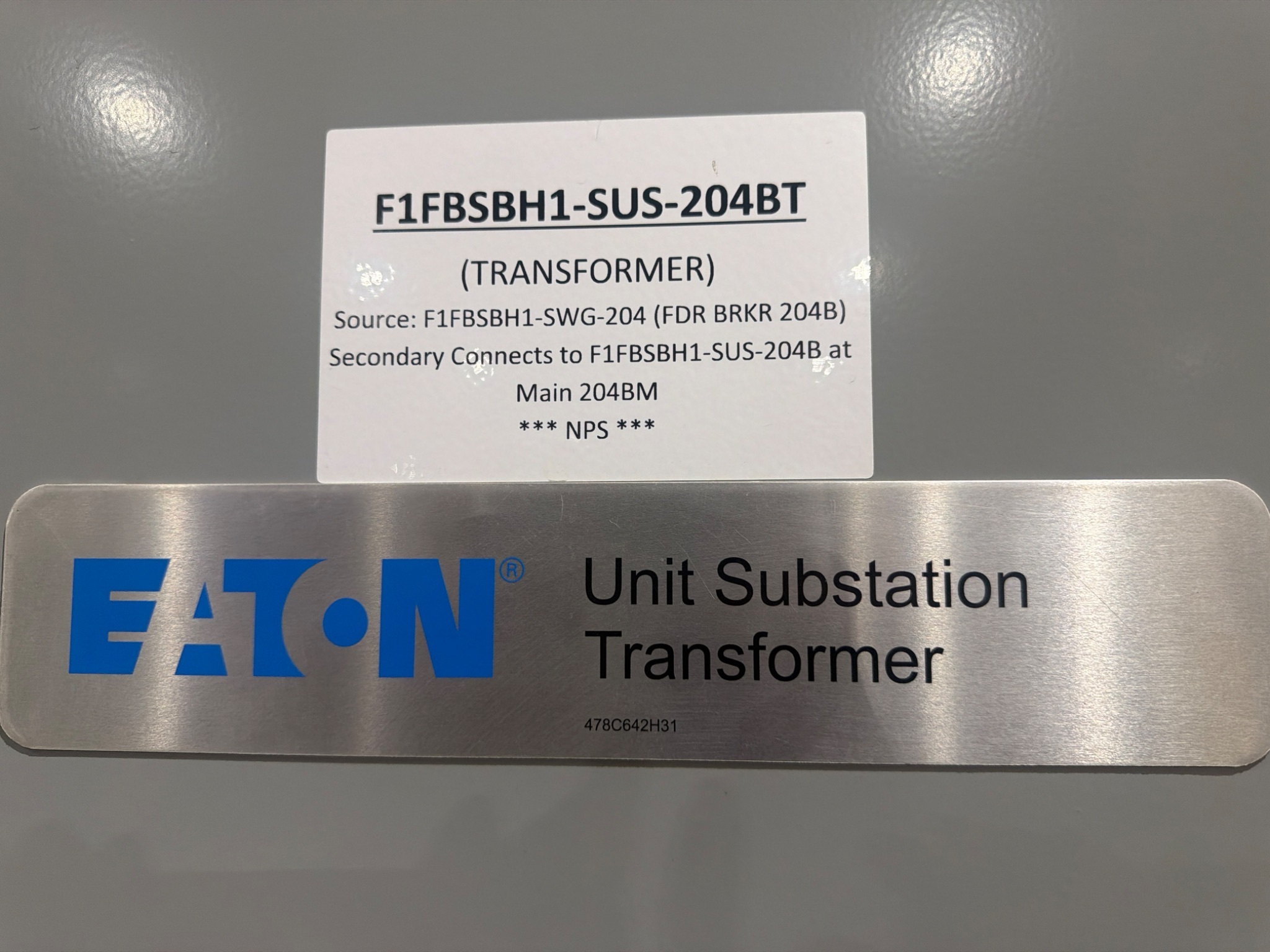 EATON 478C642H31 1250/1667 KVA 24.9kV-208Y/120V Unit Substation Transformer NEW 2
