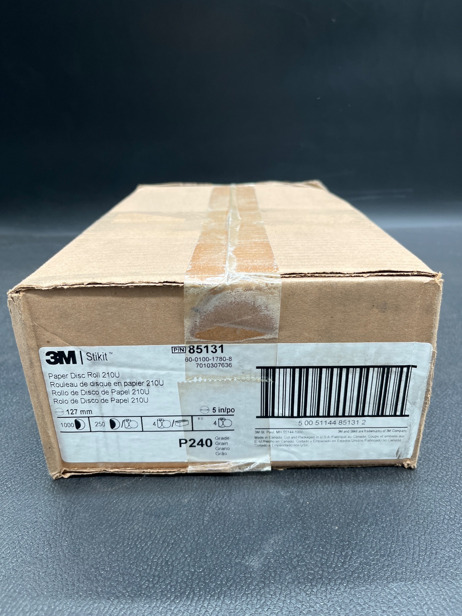 3M 85131 Stikit Paper Disc Roll 210U 5" x NH P240 NEW (4-Pack) 2