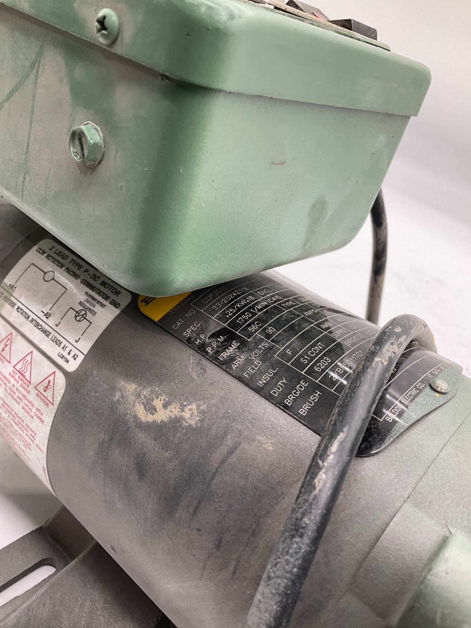BALDOR CDP3310 DC Gearmotor With Speed Controller USED 2