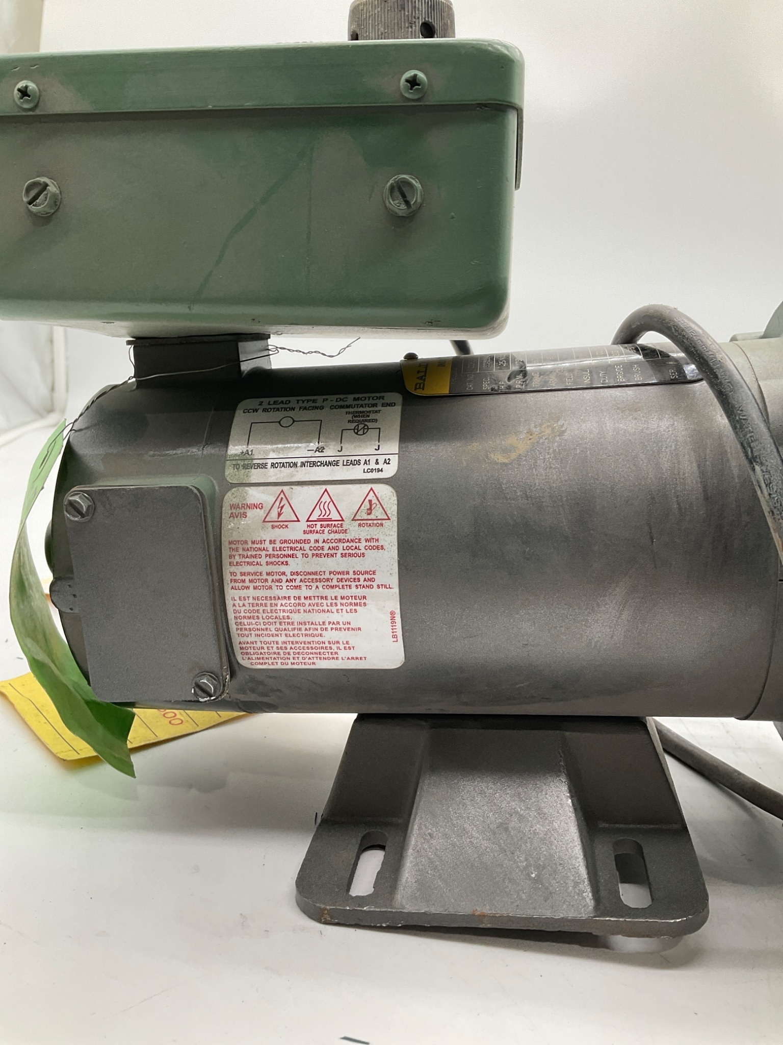 BALDOR CDP3310 DC Gearmotor With Speed Controller USED 3