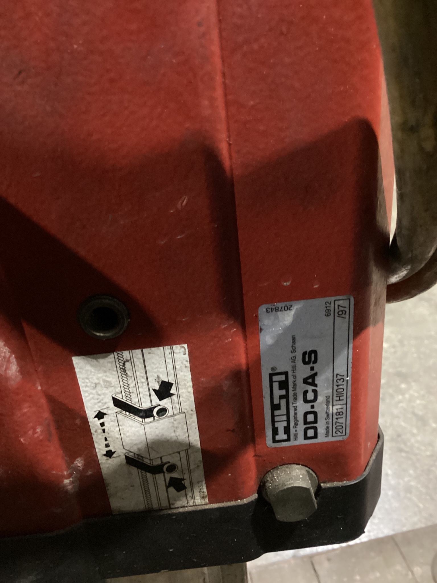 HILTI DD-250E Core Drill with Stand & Extra Bits USED 3