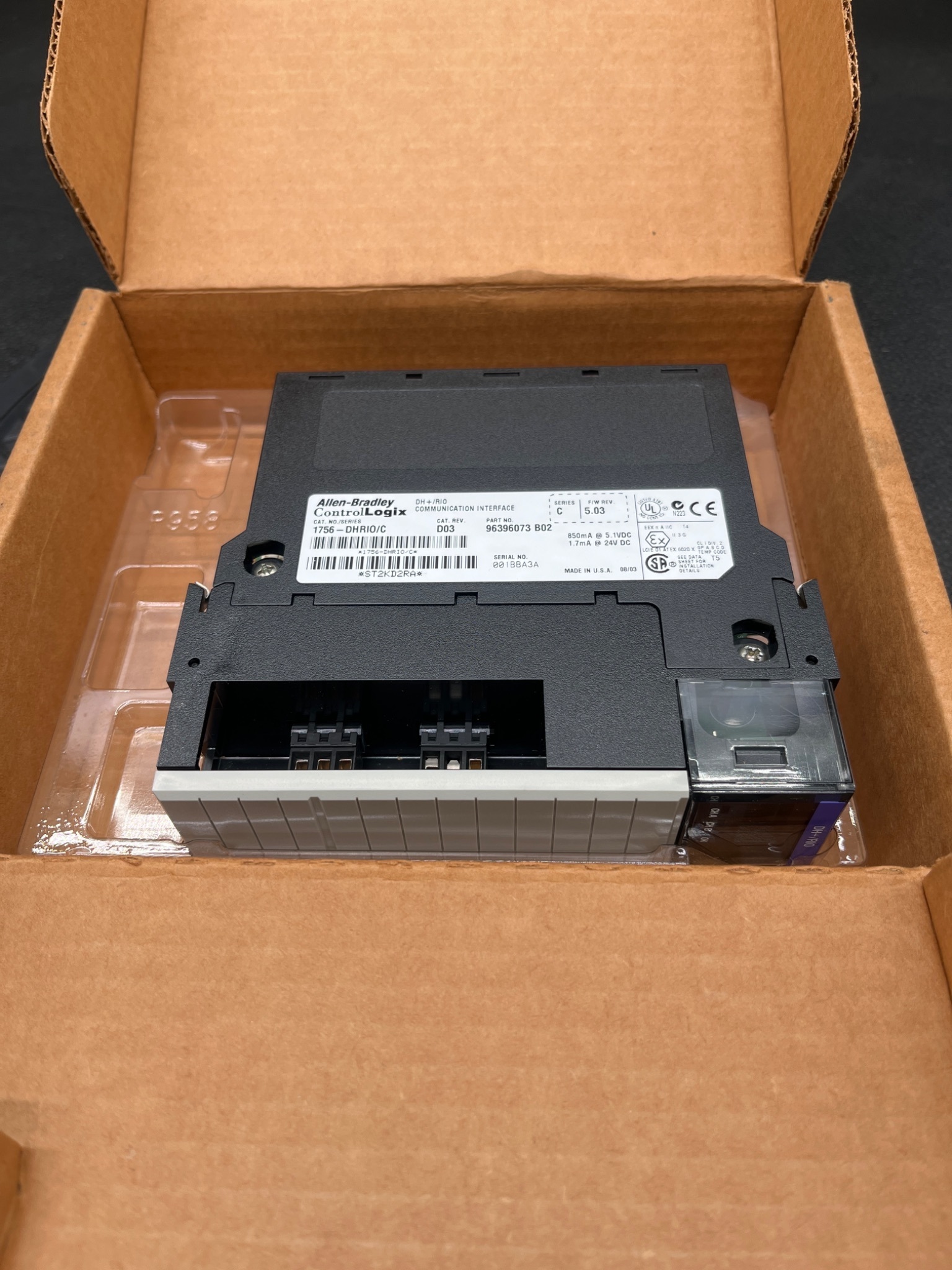 ALLEN‑BRADLEY 1756‑DHRI/O ControlLogix DH+ / Remote I/O Module NEW 1