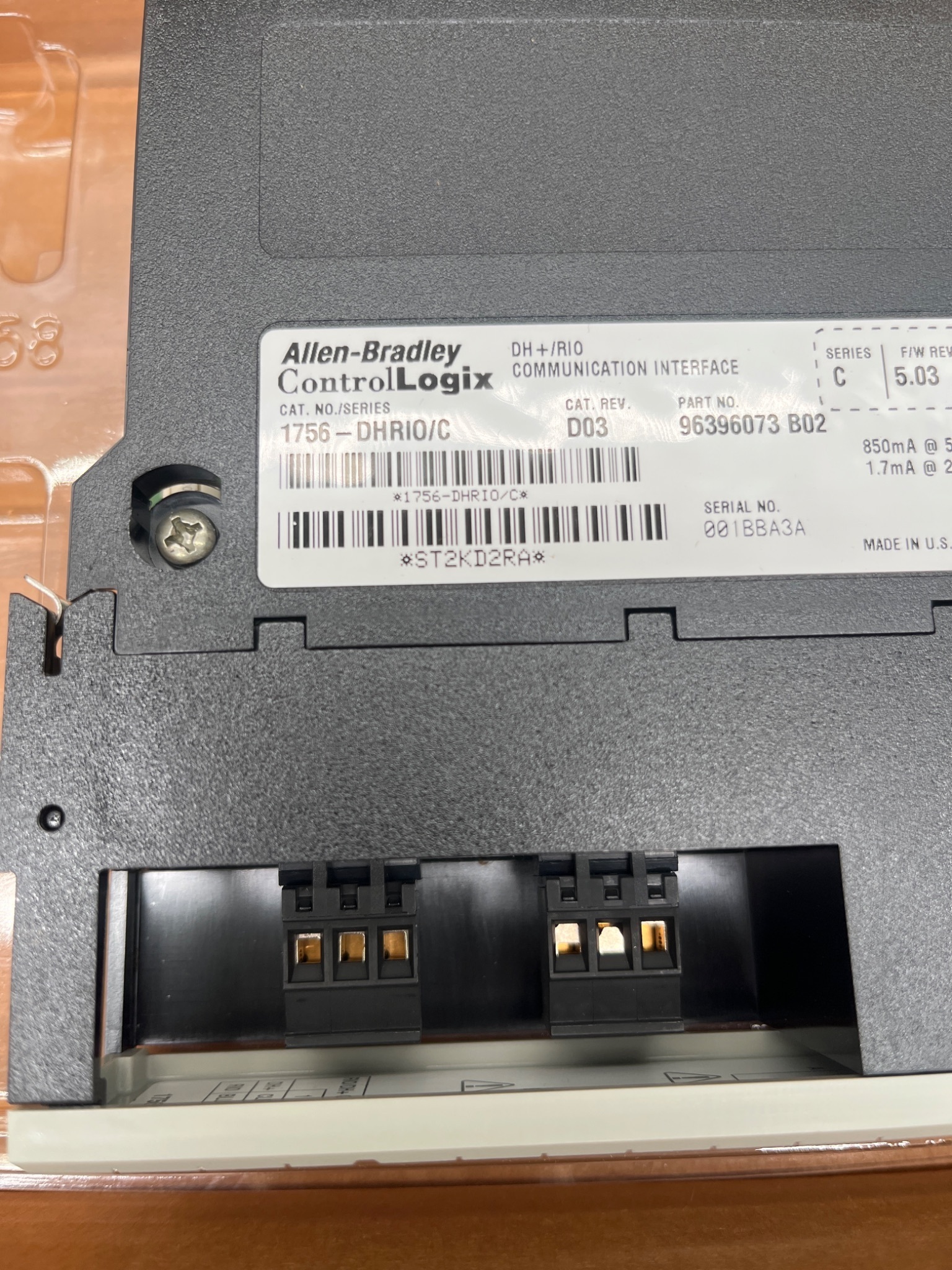 ALLEN‑BRADLEY 1756‑DHRI/O ControlLogix DH+ / Remote I/O Module NEW 7