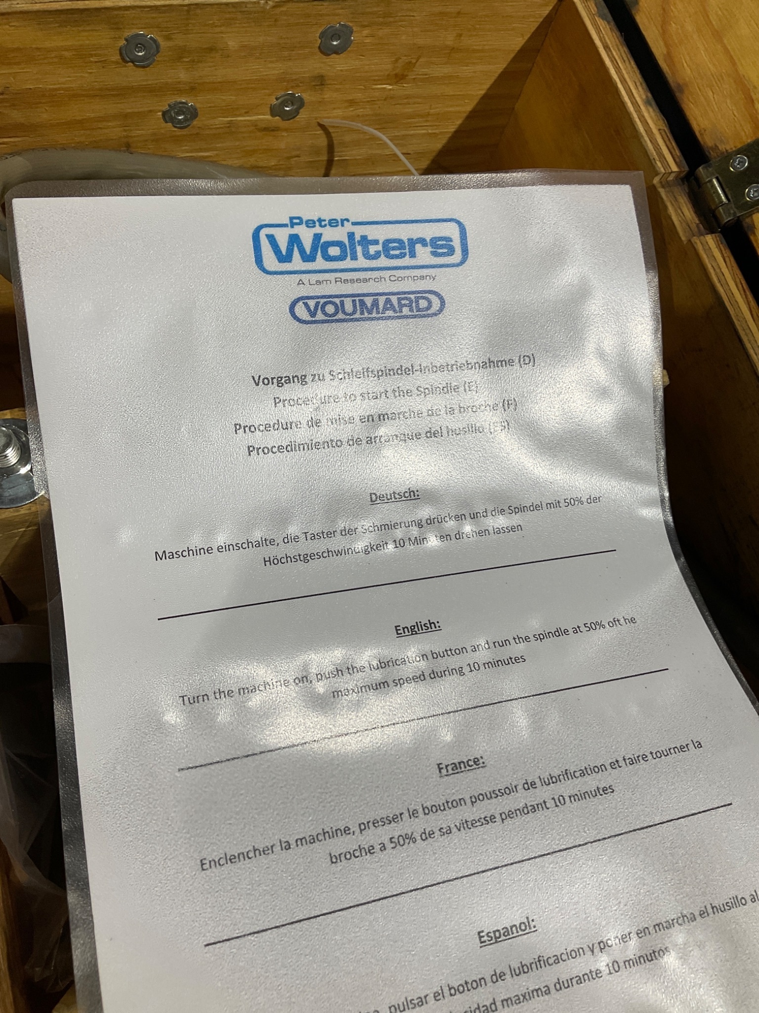 PETER WOLTERS 2613.01 Grinding Spindle Set BM 7.5-150 NEW 4
