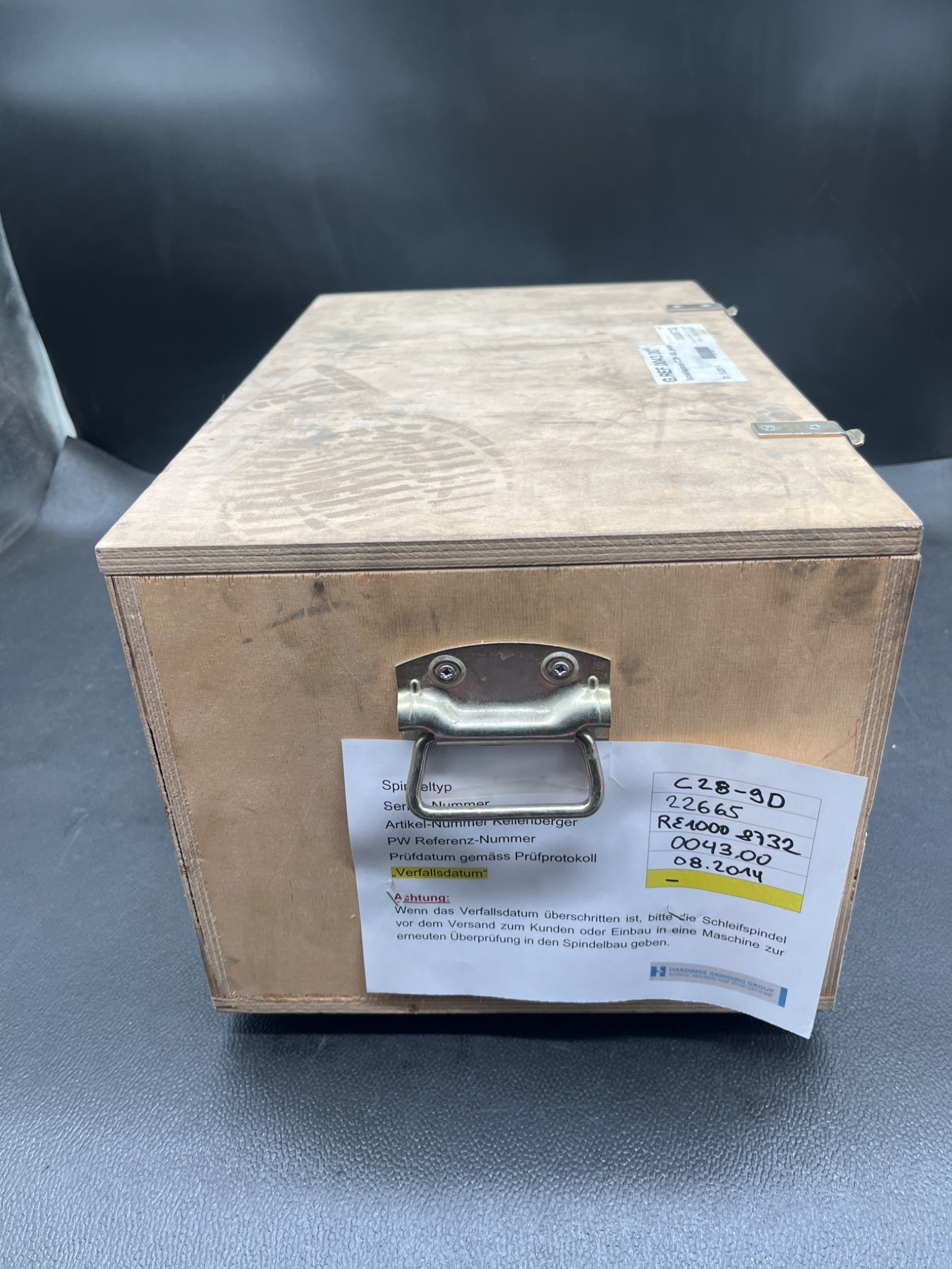 PETER WOLTERS C 28-9D Grinding Spindle 0043.00 USED 1