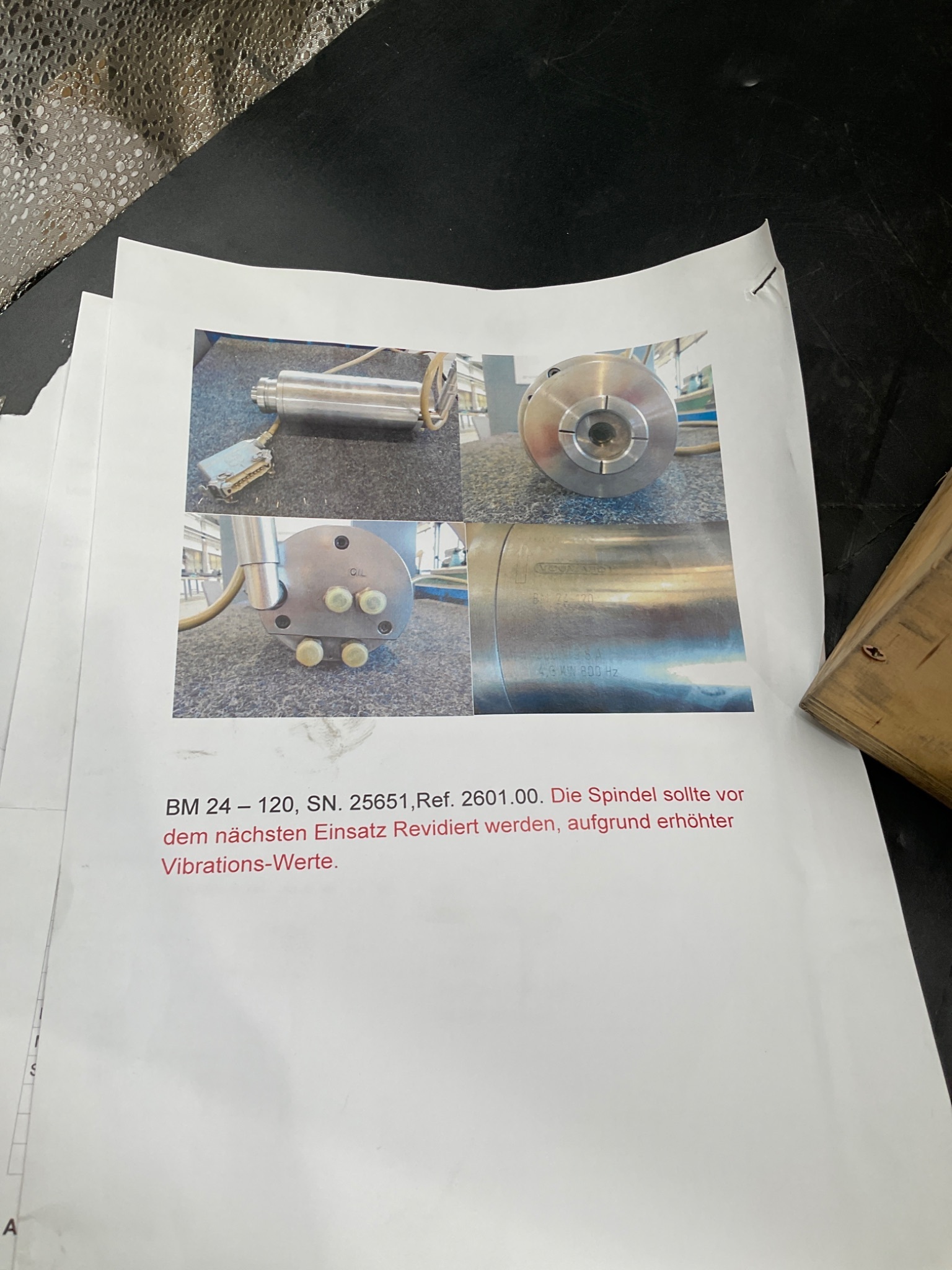 HARDINGE BM24-120 Internal Grinding Spindle 2601.00 USED 1