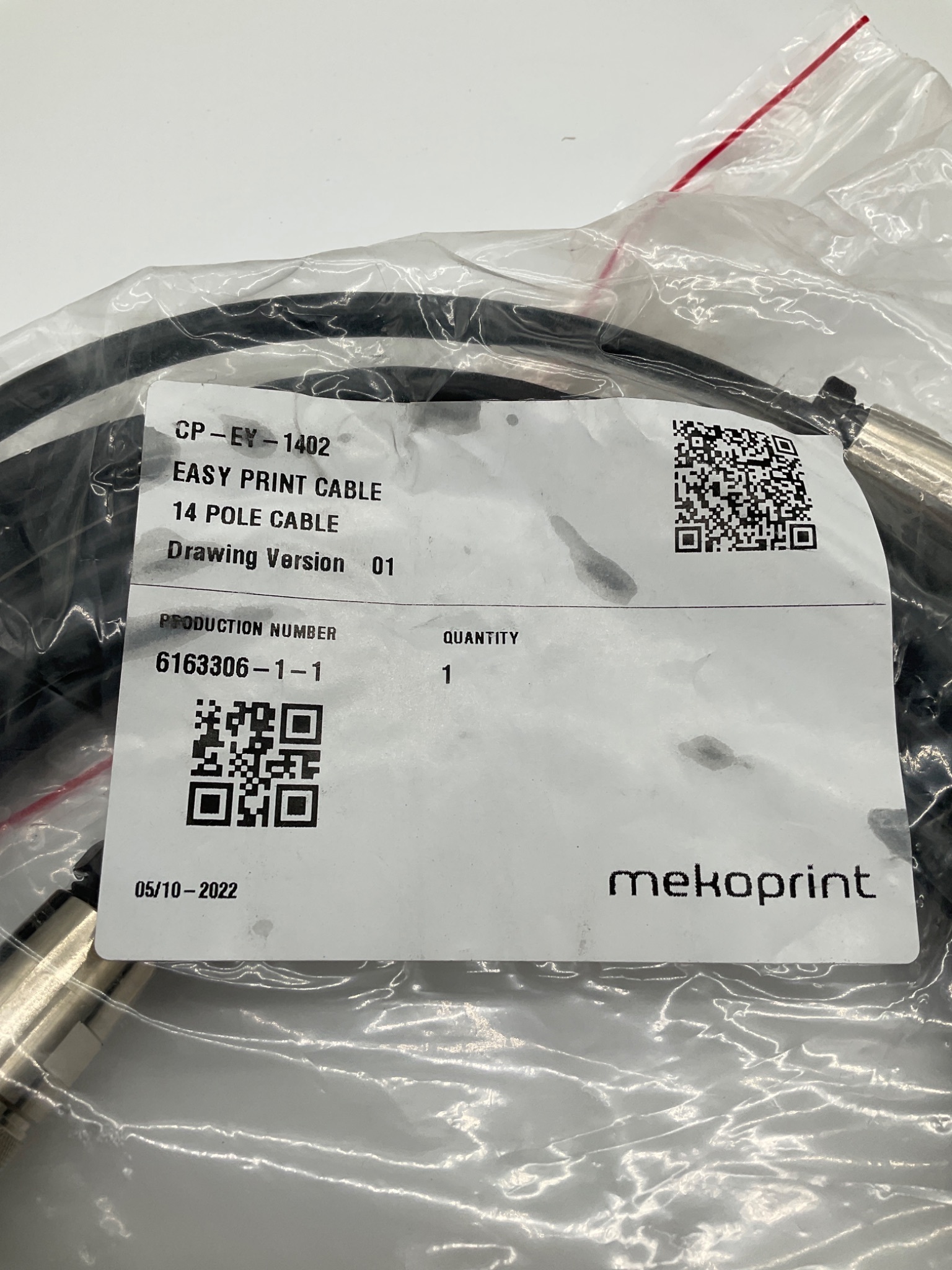 MEKOPRINT CP-EY-1402 14-Pole Easy Print Cable NEW 1