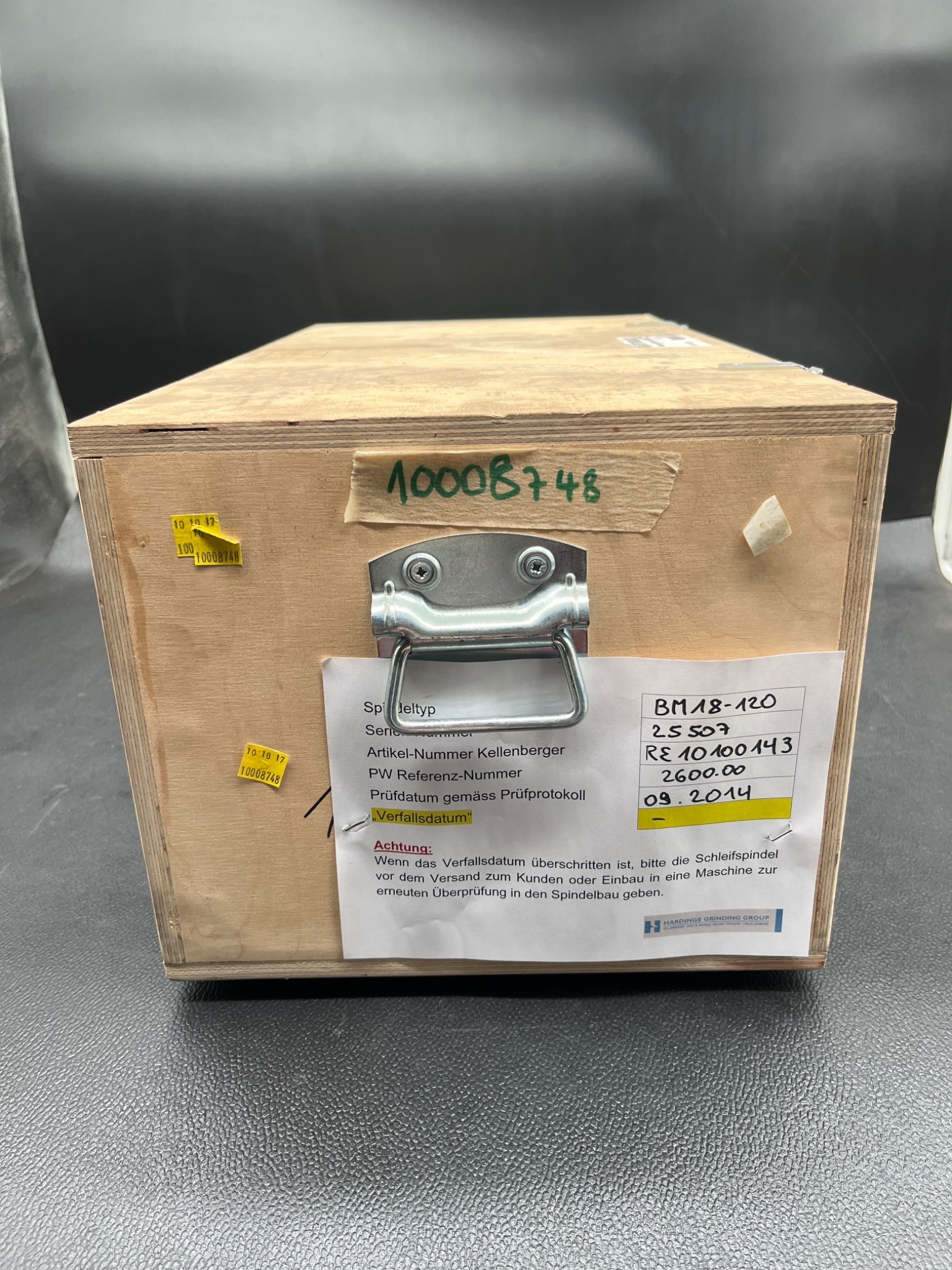 LAPMASTER WOLTERS BM 18-120 Motor Grinding Spindle USED Factory Repaired 1